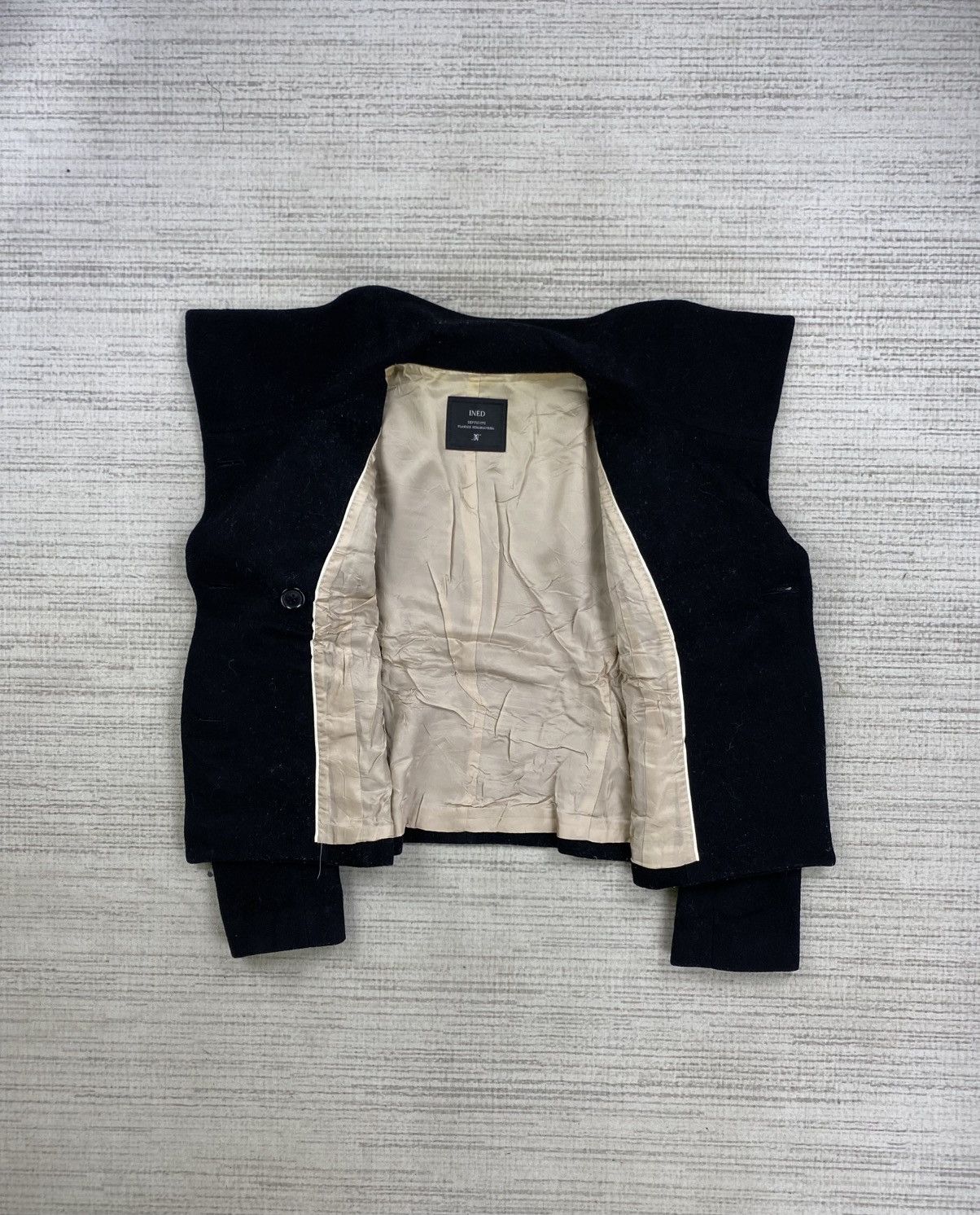 Yohji Yamamoto Vintage Yohji Yamamoto Ined Double Collar Wool Crop Jacket Size M / US 6-8 / IT 42-44 - 8 Thumbnail