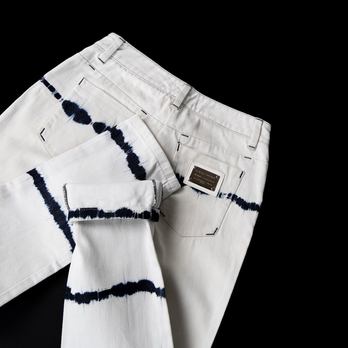 Dolce & Gabbana Dolce&Gabbana Womens White Jeans Tie Dye Designer Denim Size 27" / US 4 / IT 40 - 5 Thumbnail