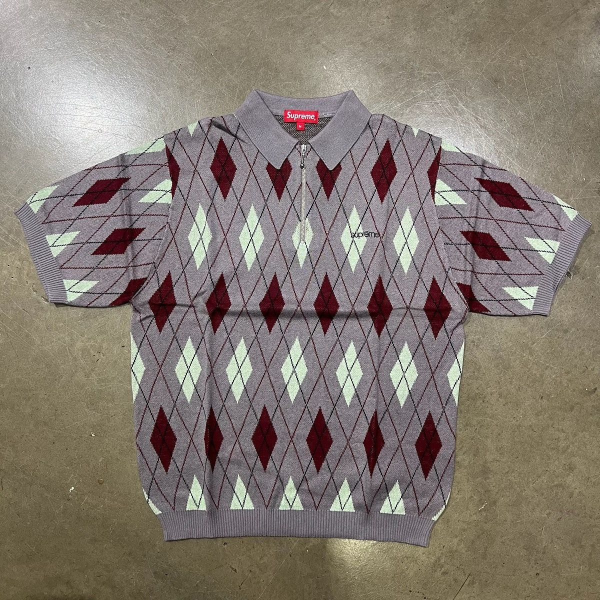 Supreme Supreme Argyle Zip Polo | Grailed