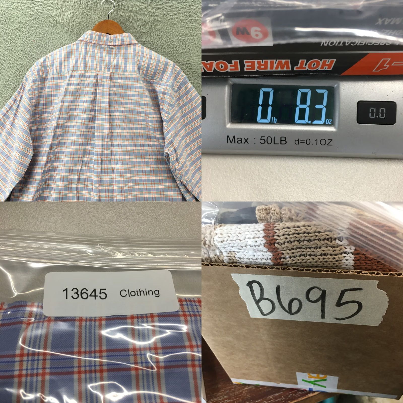 Tommy Hilfiger Tommy Hilfiger Long Sleeve Button Up Mens Large Blue Plaid Cotton Casual Collar Shirt Size US L / EU 52-54 / 3 - 8 Thumbnail