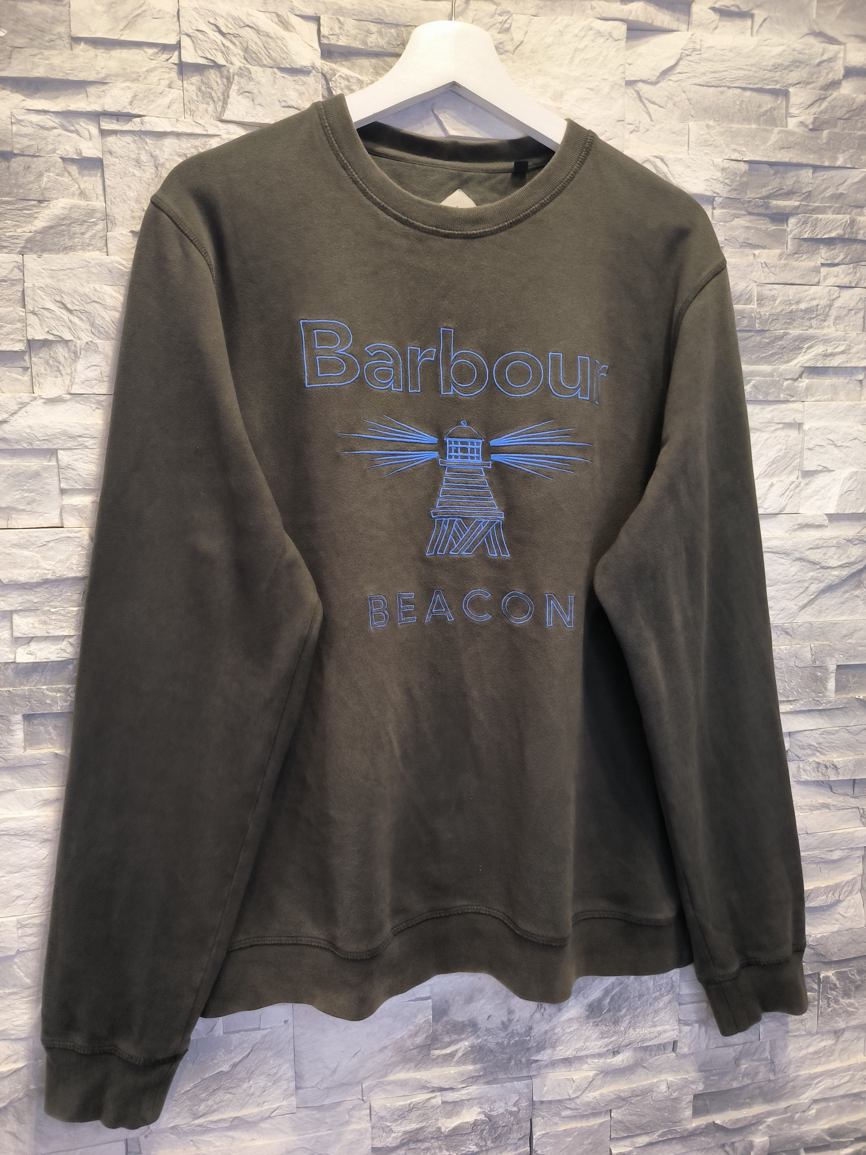 Barbour × Vintage Barbour Beacon Sweatshirt Green Logo Size US M / EU 48-50 / 2 - 3 Thumbnail