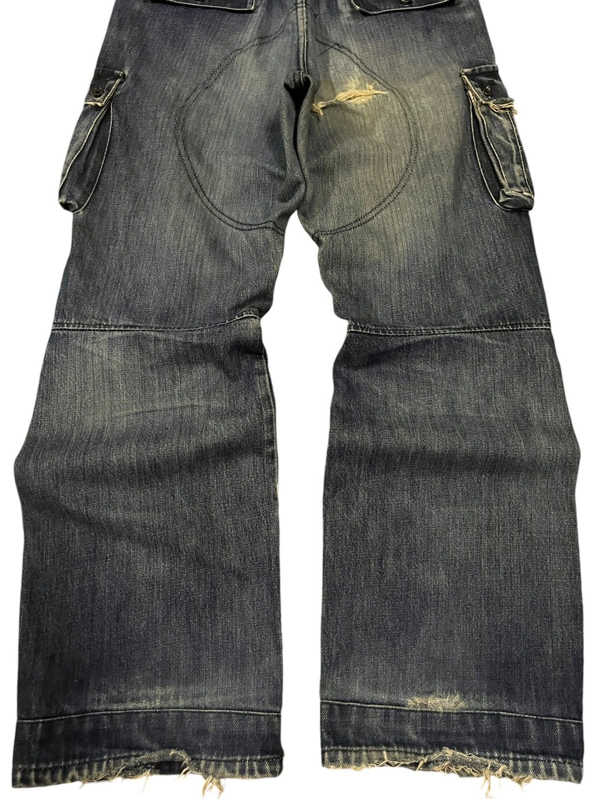G-Star Vintage G Star Raw Blue Washed Cargo Ripped Distressed Jeans Size US 30 / EU 46 - 6 Thumbnail