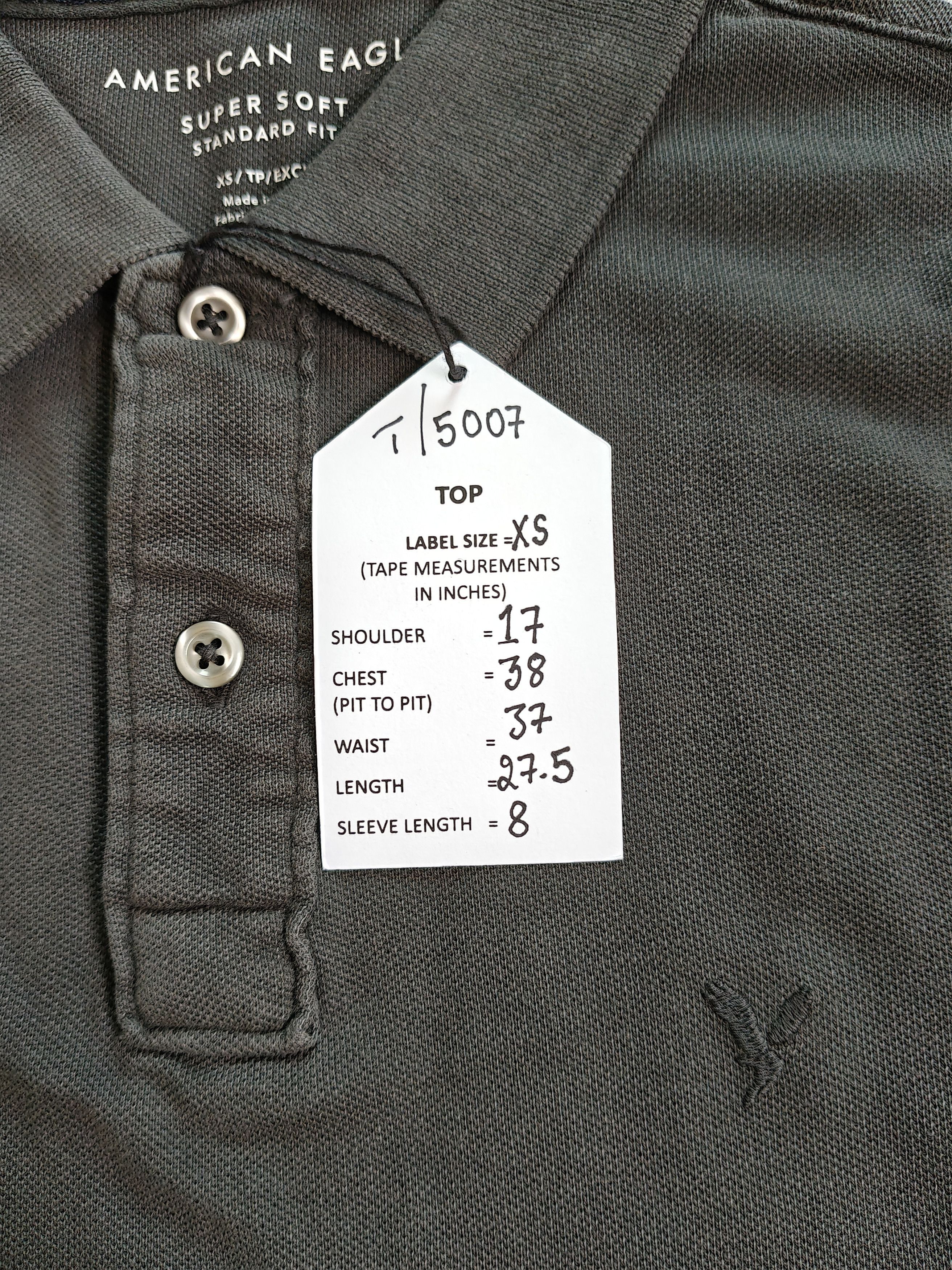 American Eagle Outfitters American Eagle Men's Polo shirt Free Shipping T/5007 Size US XS / EU 42 / 0 - 9 Thumbnail