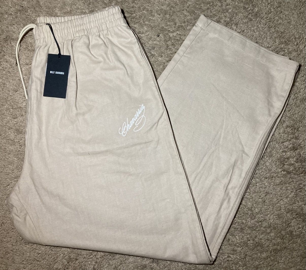 Willy Chavarria New SS25 Willy Chavarria Ruff Rider Tan Track Pants 2025 Size US 34 / EU 50 - 1 Thumbnail