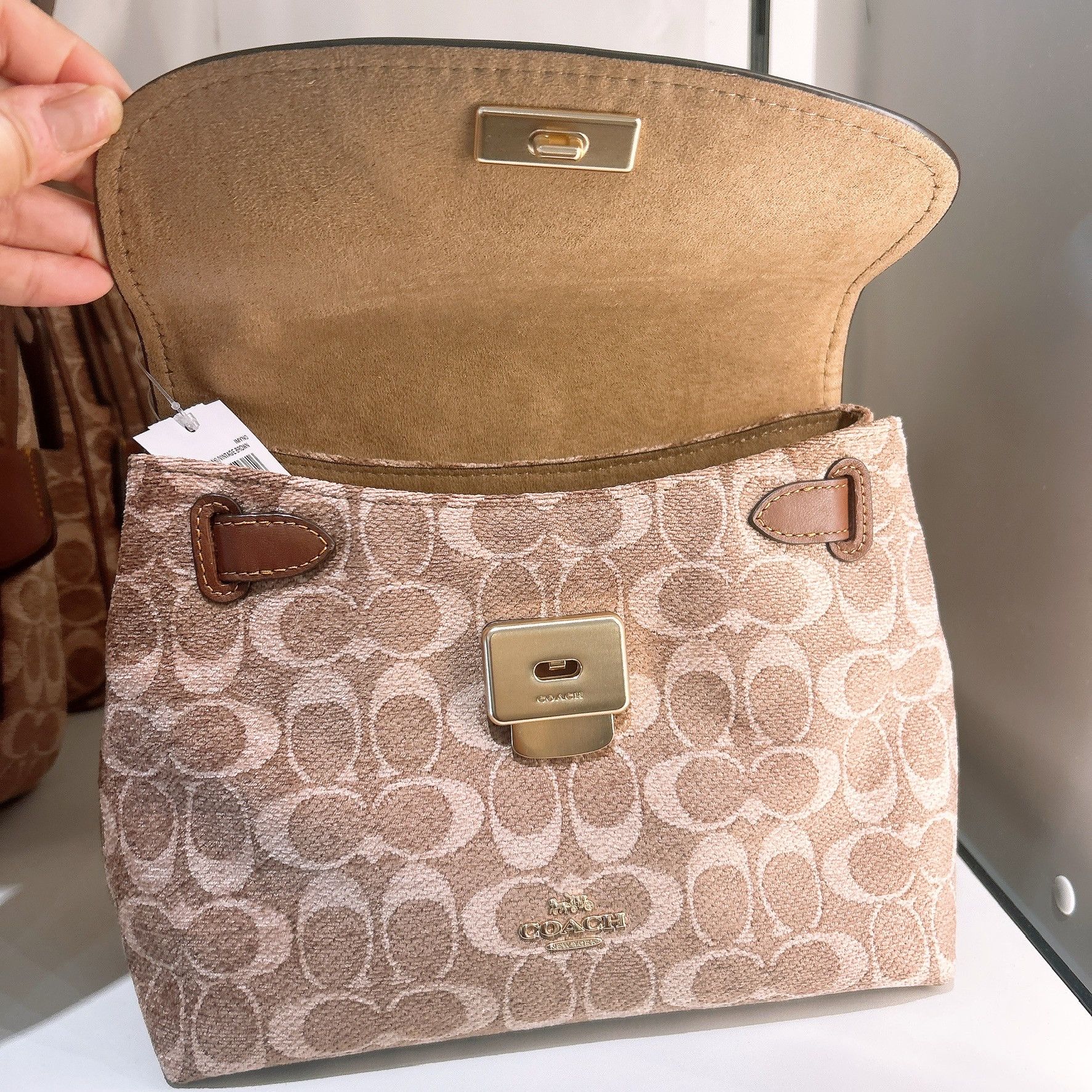 Coach Emory Top Handle Bag In Signature Chenille CDB08 Size ONE SIZE - 4 Thumbnail