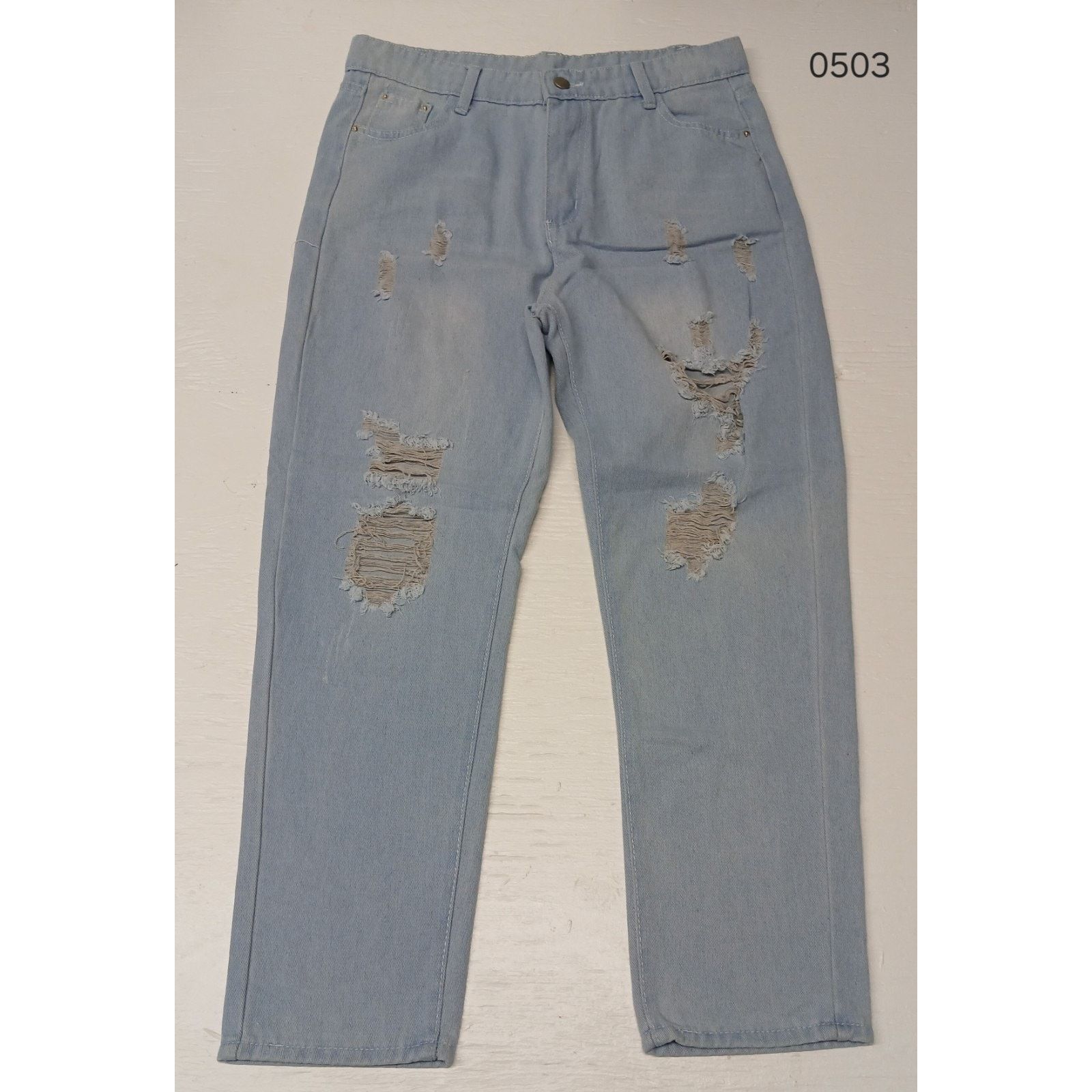 Other Unbranded (XL) Comfort Stretch Women's Light Denim Pants Size 32" / US 10 / IT 46 - 1 Thumbnail
