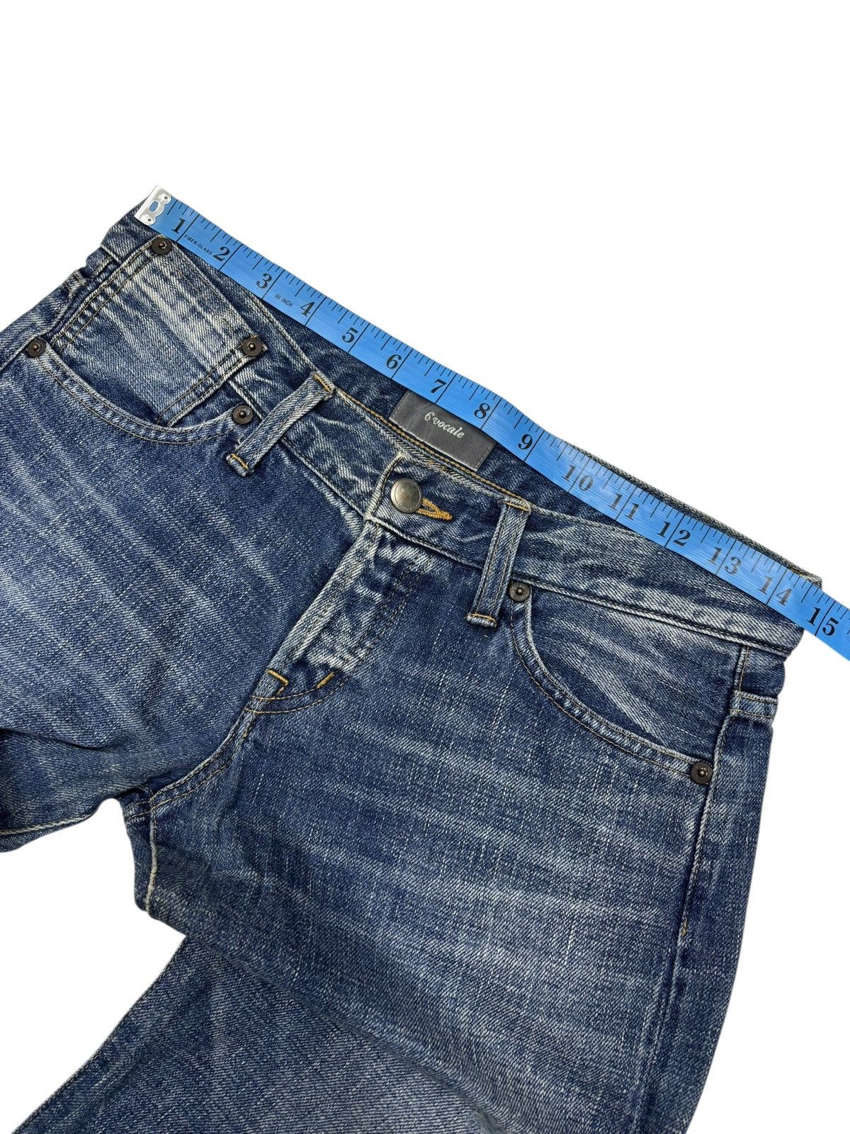 If Six Was Nine 6•Vocale Selvedge Distressed Denim Jeans Size 29" - 10 Thumbnail