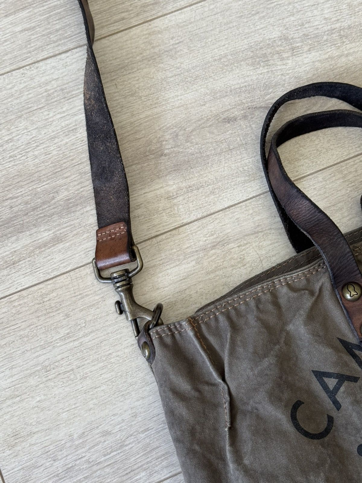Other Vintage Campomaggi Crossbody ShoulderTote Bag Canvas Leather Size ONE SIZE - 7 Thumbnail