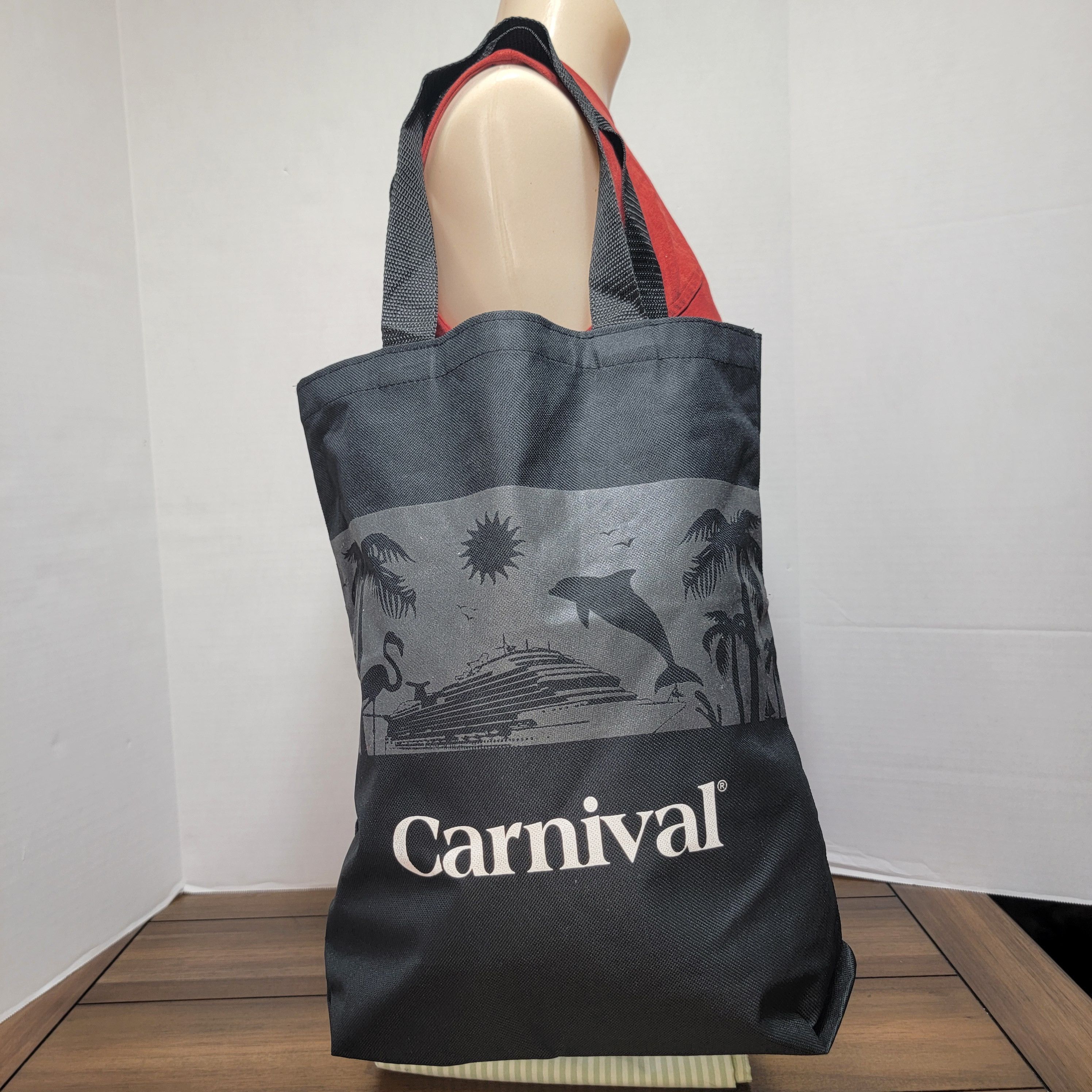 Other Carnival Cruise Lines Small Black & Grey Tote 13" X 15" Size ONE SIZE - 3 Thumbnail