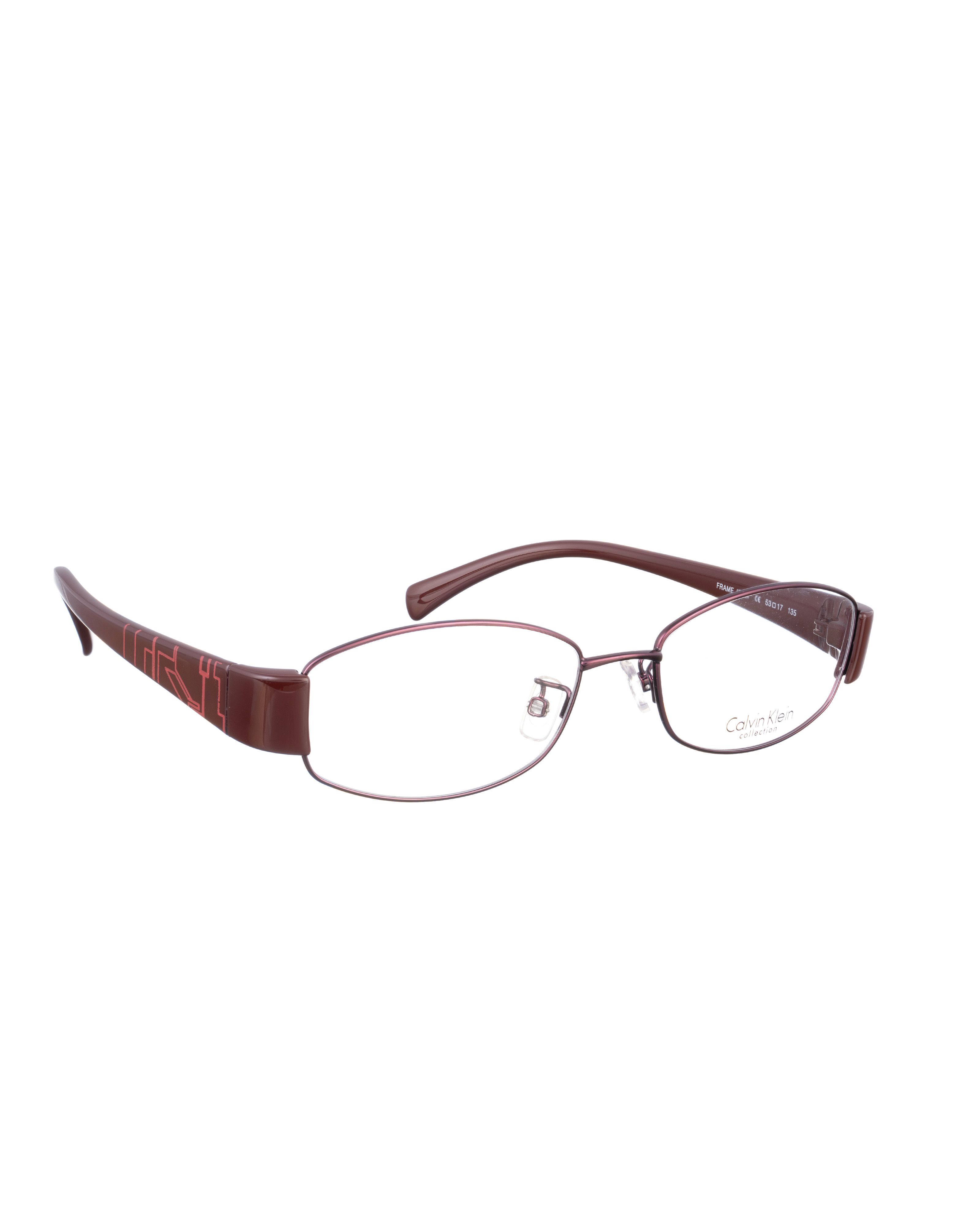 Calvin Klein Calvin Klein 00s Burgundy Glasses with Geometric Print Size ONE SIZE - 2 Thumbnail