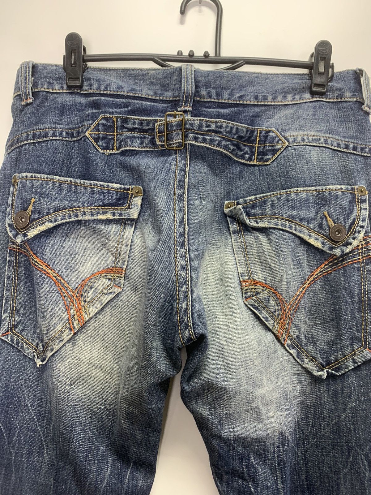 Vintage Back Number Distress Jeans Size US 34 / EU 50 - 9 Thumbnail