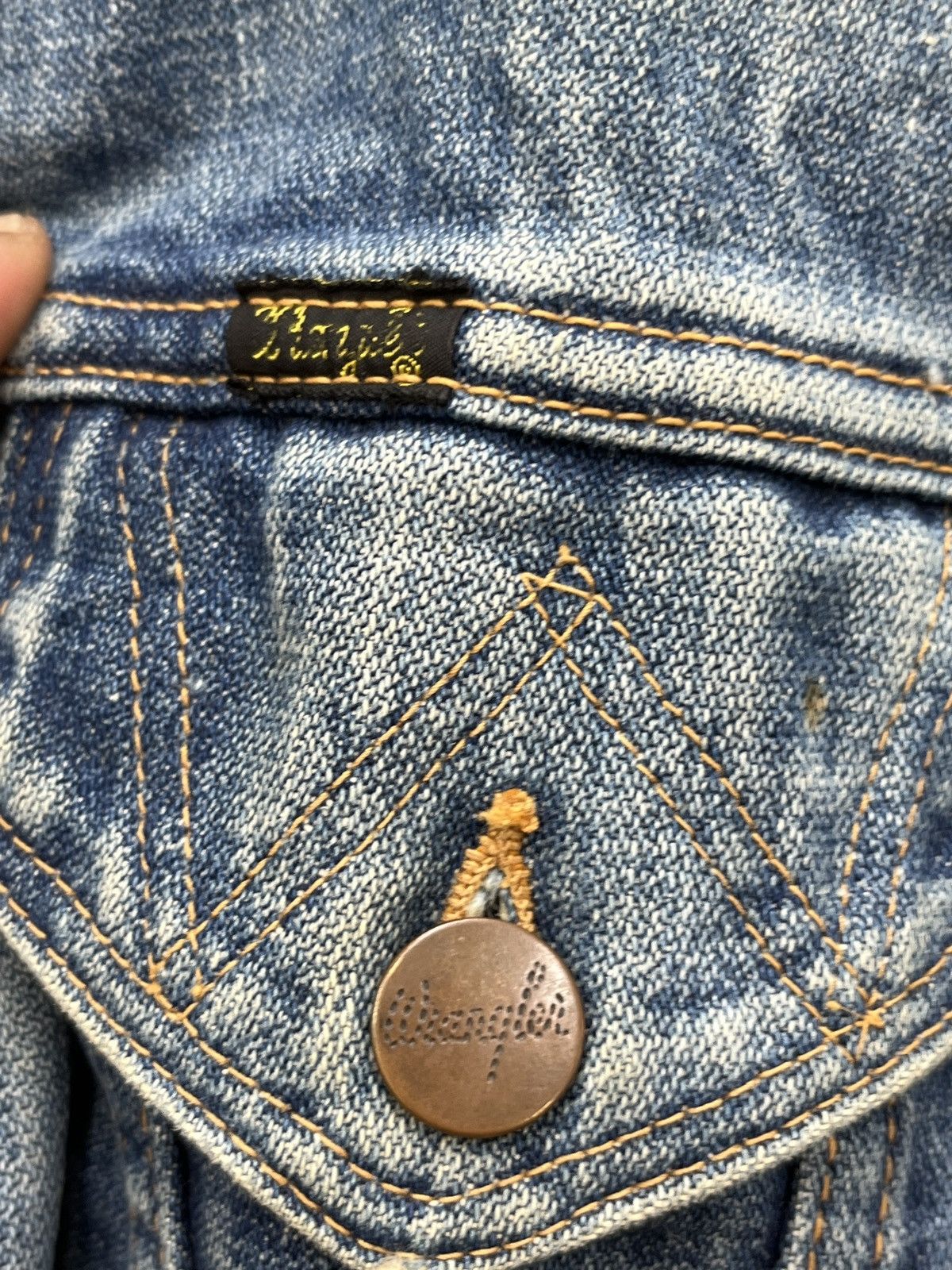 Vintage 🔥🔥🔥STEALS VTG WRANGLER DENIM JACKET Size US S / EU 44-46 / 1 - 12 Thumbnail