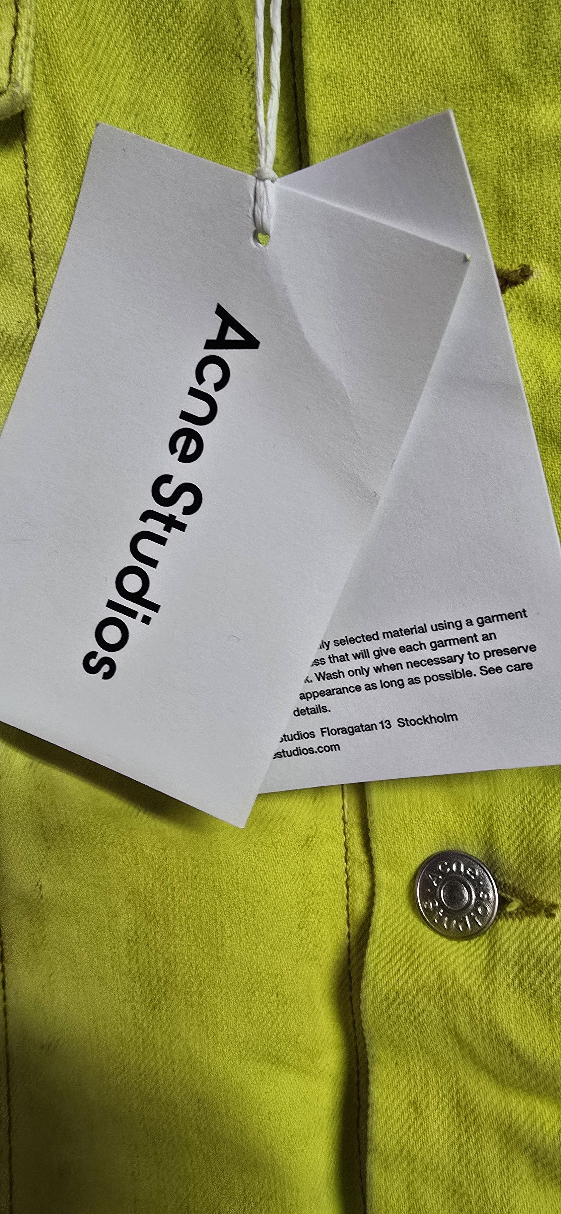 Acne Studios Acne Studios Denim jacket - Oversized fit - Neon yellow Size US M / EU 48-50 / 2 - 7 Thumbnail