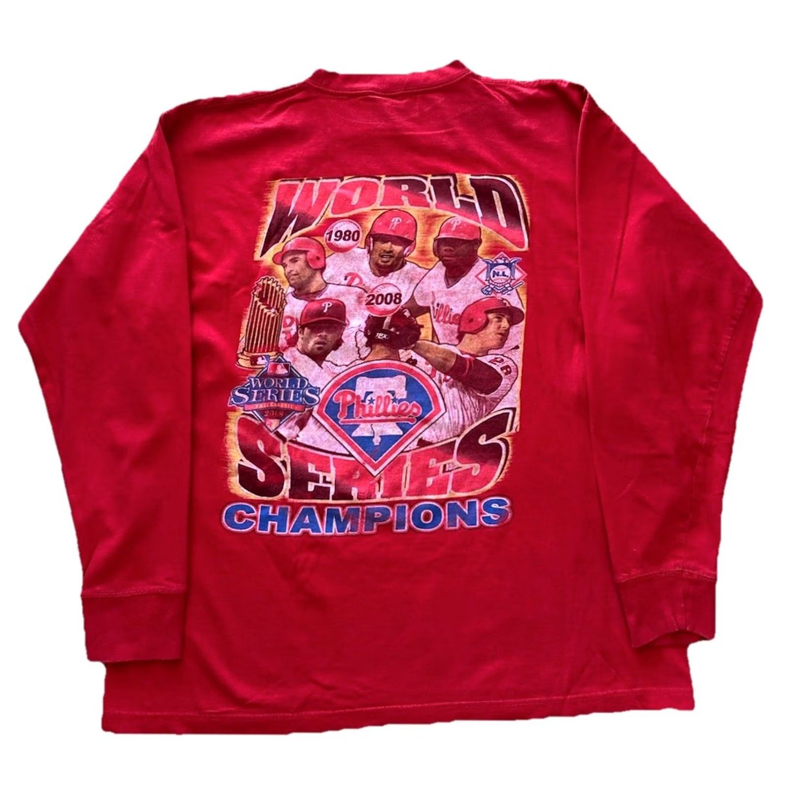 Vintage VINTAGE Philadelphia Phillies World Series Champions Long Sleeve T-Shirt L Men Red Size US L / EU 52-54 / 3 - 2 Thumbnail