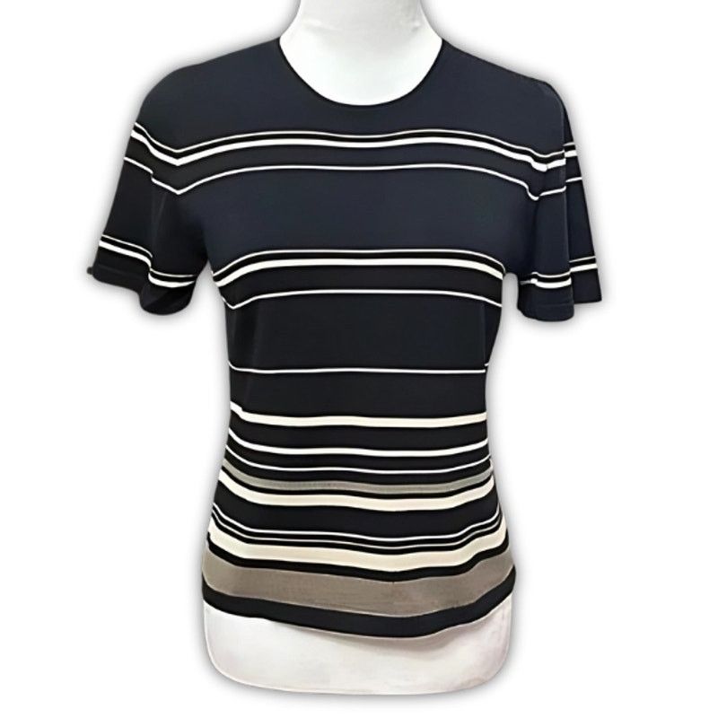 Other Style&Co. Sweater Scoop Neckline 3/4 Sleeves Striped Multi S Size S / US 4 / IT 40 - 1 Thumbnail