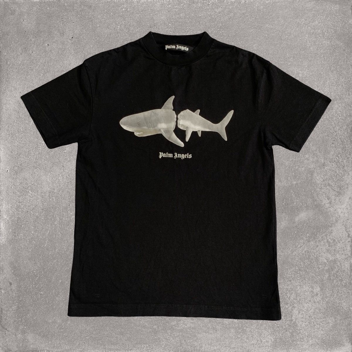 Palm Angels Palm Angels Small Tee Shark Split Black T-Shirt Size US S / EU 44-46 / 1 - 1 Thumbnail