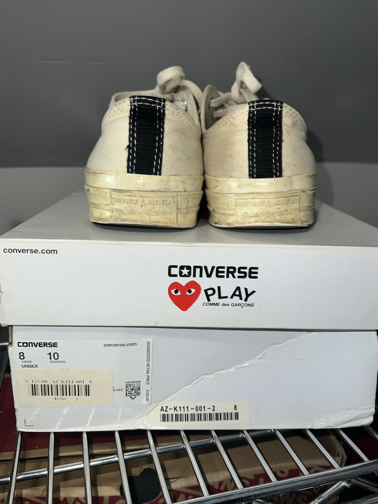 CDG by Comme des Garcons × Comme des Garcons PLAY × Converse Converse x PLAY Comme des Garçons Chuck 70 Size US 8 / EU 41 - 5 Thumbnail