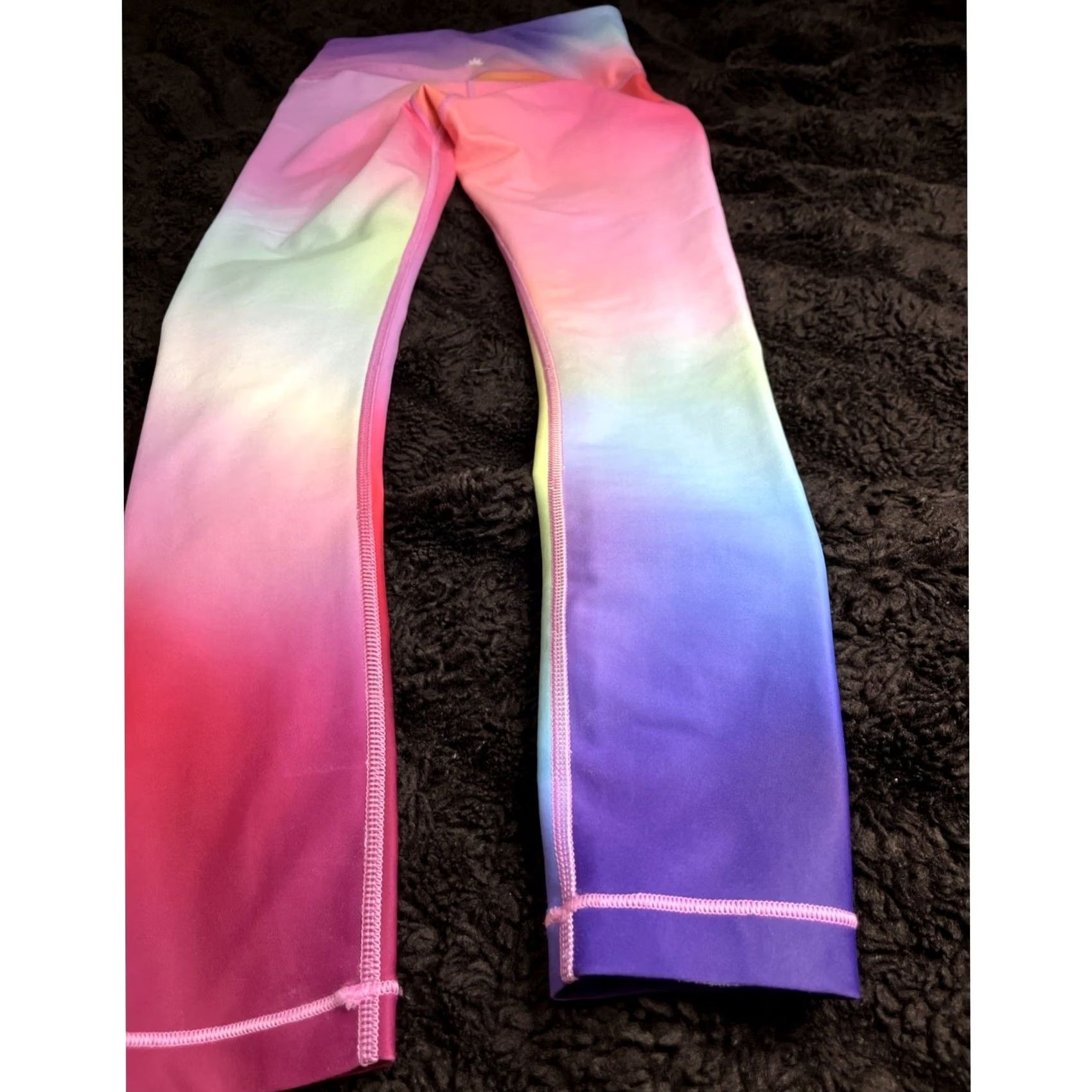 Athleta Athleta Ankle Womens 2XS Tight Multicolor Leggings Colorblock Knit Women Size XXS Size 24" / US 00 / IT 34 - 2 Thumbnail