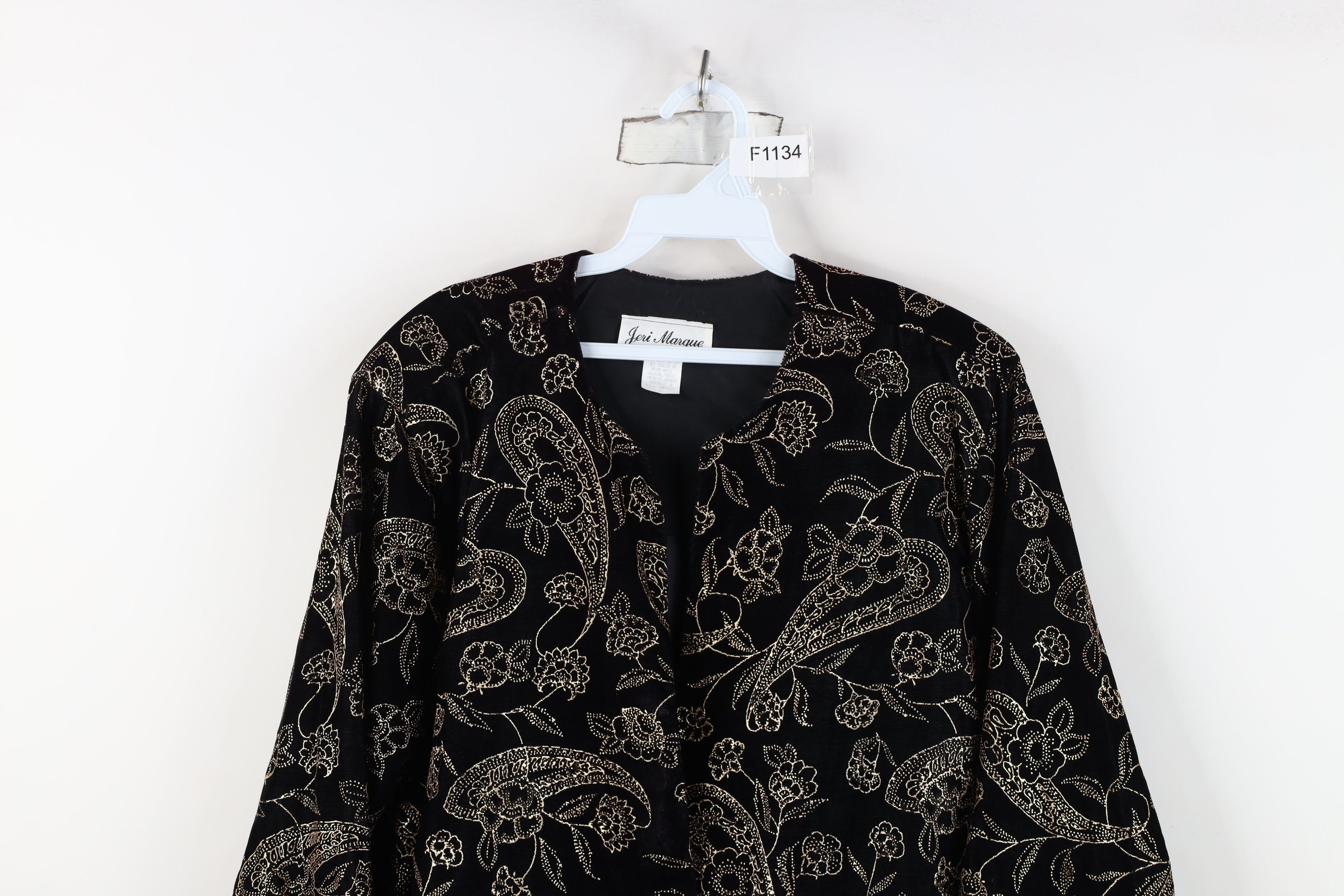 Vintage Vintage 90s Streetwear Velvet Velour Blazer Jacket USA Size XL / US 12-14 / IT 48-50 - 2 Thumbnail