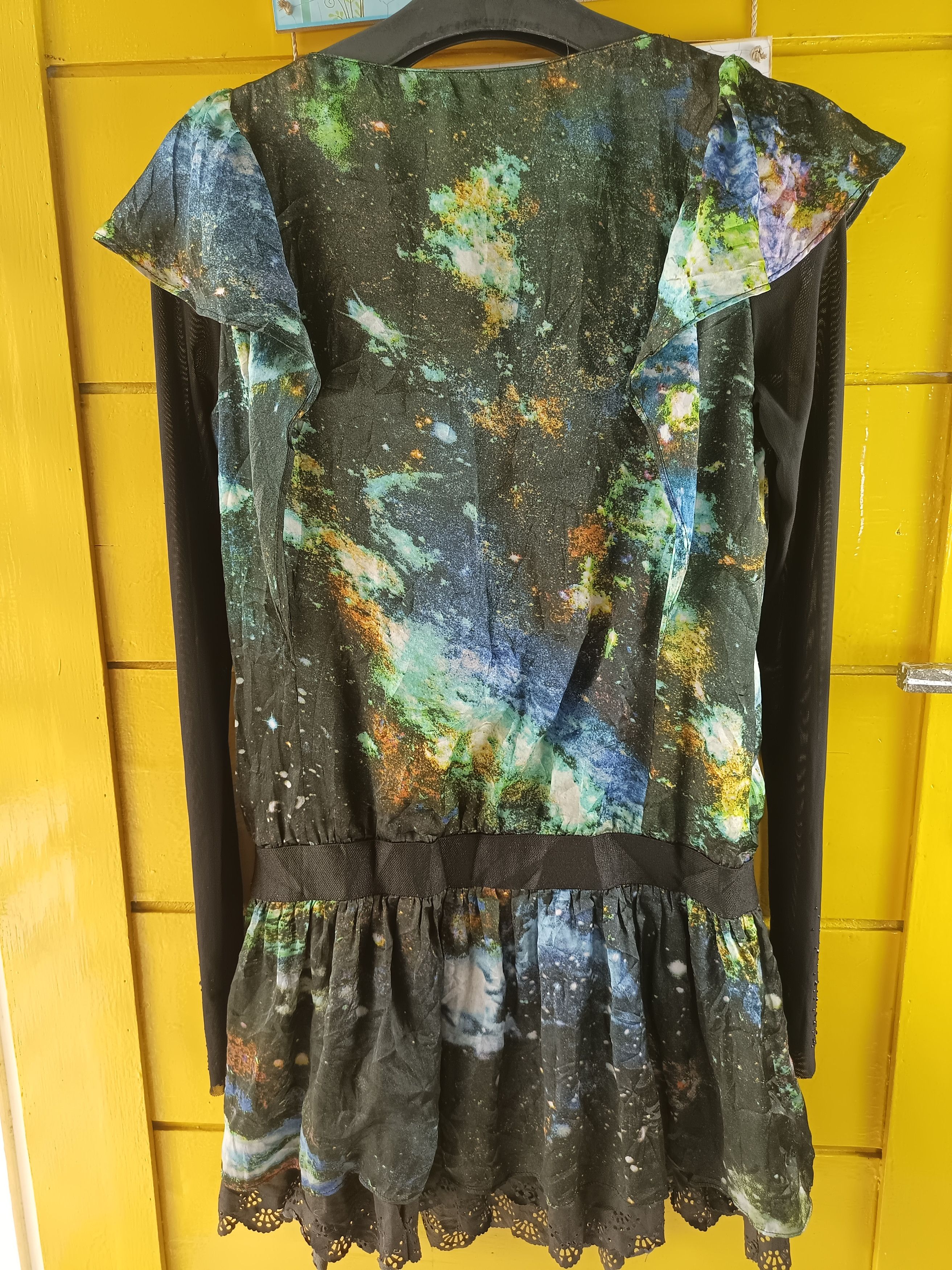 Japanese Brand OSANI Galaxi Print Long Sleeve Women Dress Size M / US 6-8 / IT 42-44 - 7 Thumbnail