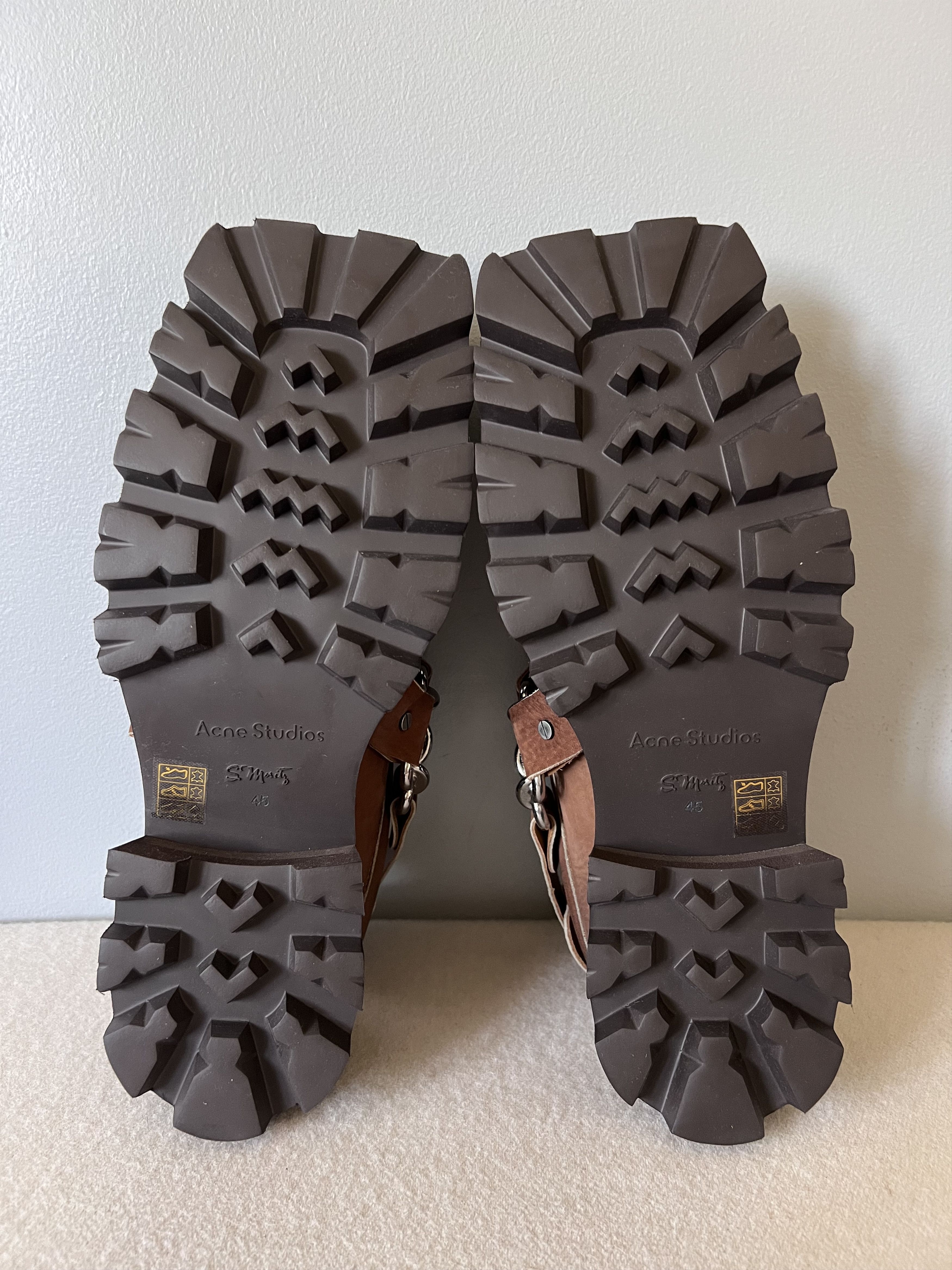 Acne Studios Acne Studios Buckle Leather Mules in Brown Size US 12 / EU 45 - 6 Thumbnail