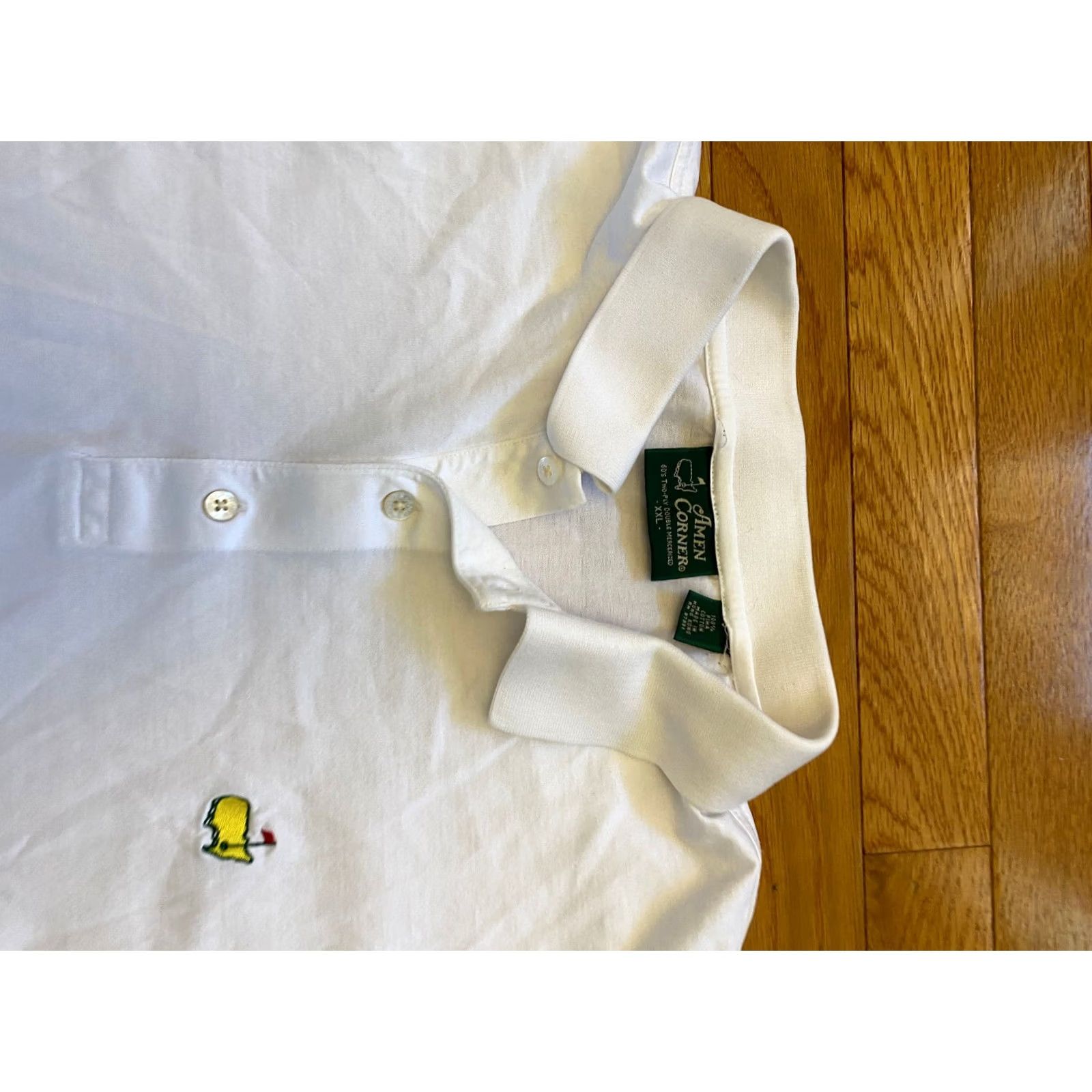 Vintage VINTAGE Masters Amen Corner Polo Shirt Mens XXL White Short Sleeve RARE Size US XXL / EU 58 / 5 - 4 Thumbnail