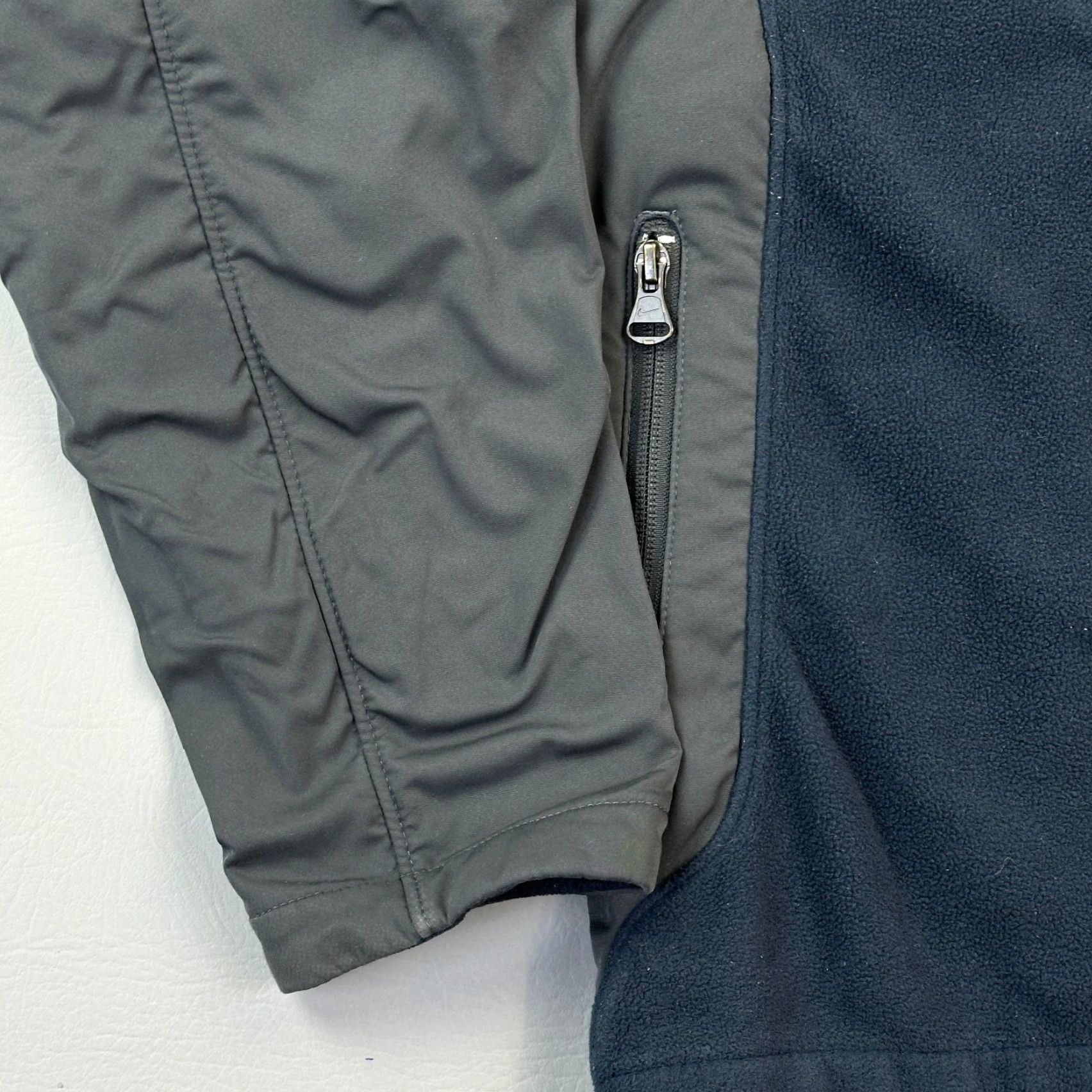 Nike VINTAGE Nike Jacket Mens Large Blue Gray Fleece Lined Embroidered Swoosh Y2K Size US L / EU 52-54 / 3 - 2 Thumbnail