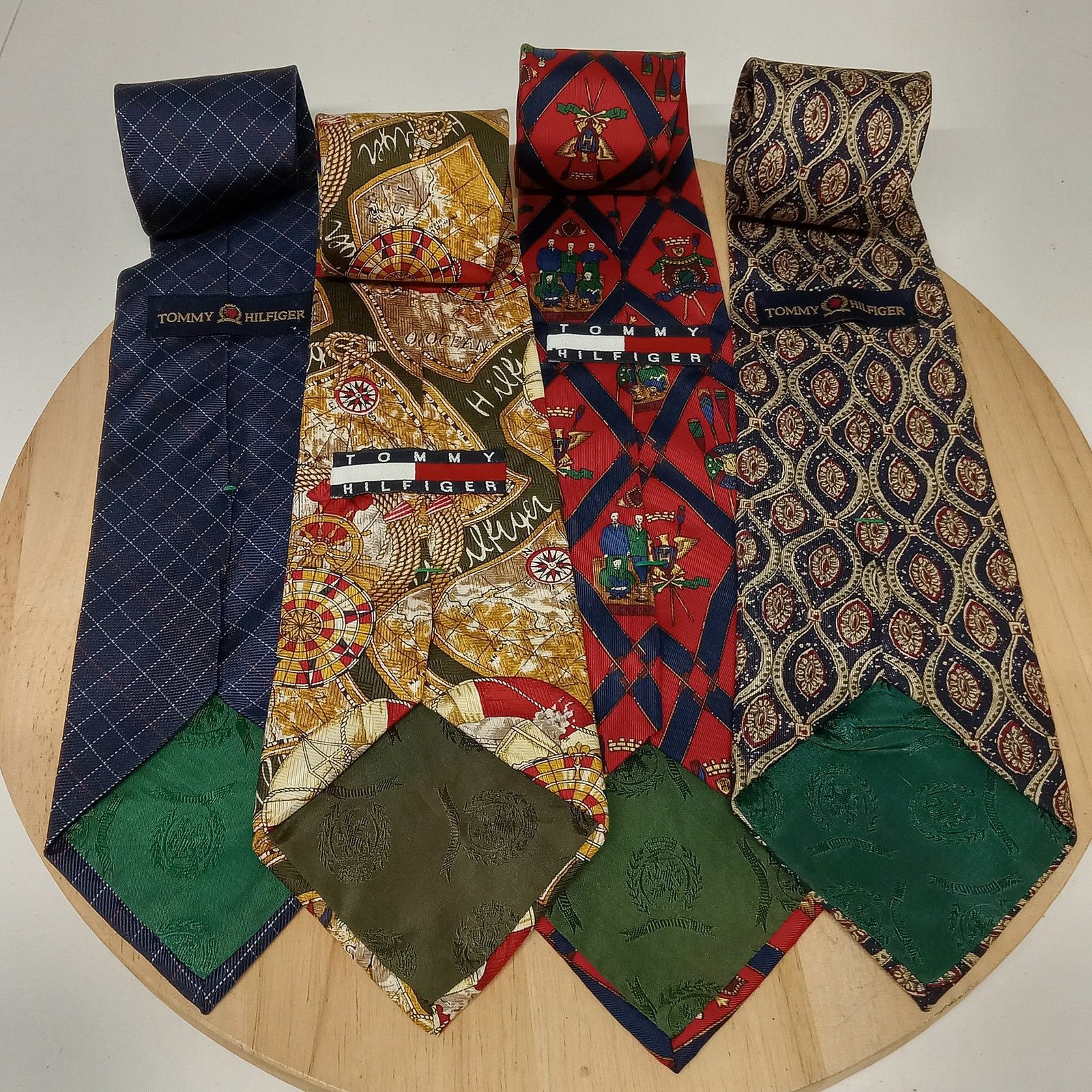 Tommy Hilfiger Set Of 4 Vintage Tommy Hilfiger Ties Men's 100% Silk USA Size ONE SIZE - 3 Thumbnail