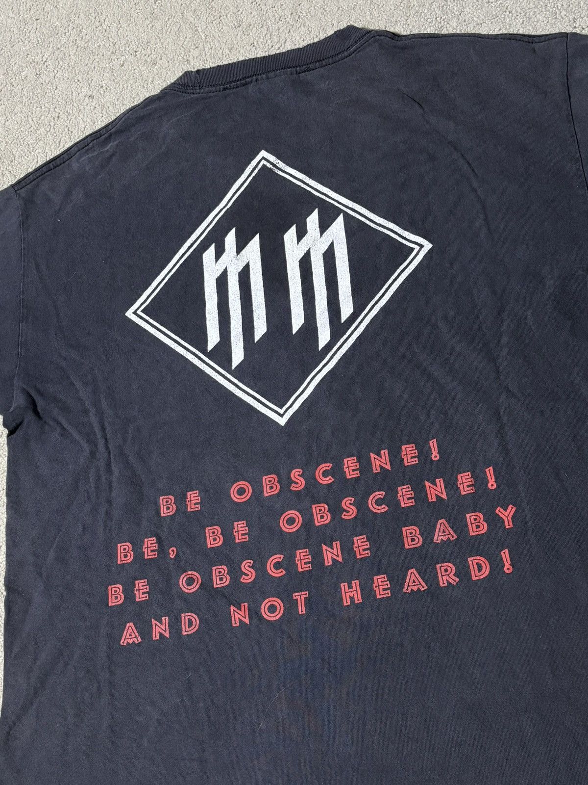 Vintage Vintage FADED 1994 Marilyn Manson Mob Scene Tour Tee Size US L / EU 52-54 / 3 - 3 Thumbnail