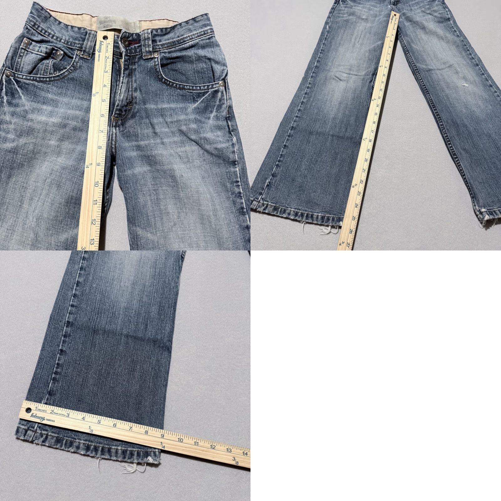 Lee Lee Jeans Women Mid Wash Distressed Straight 12R Blue 26W 5-Pocket Denim Size 34" / US 12 / IT 48 - 9 Thumbnail