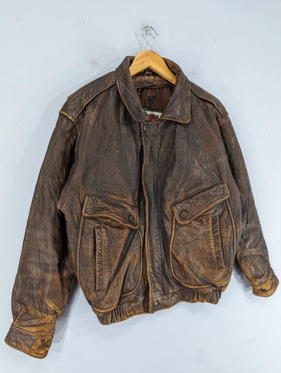 Harley Davidson 💥Offer Me💥VTG 80s Harley Davidson Leather Bikers Jackets Size US L / EU 52-54 / 3 - 2 Thumbnail