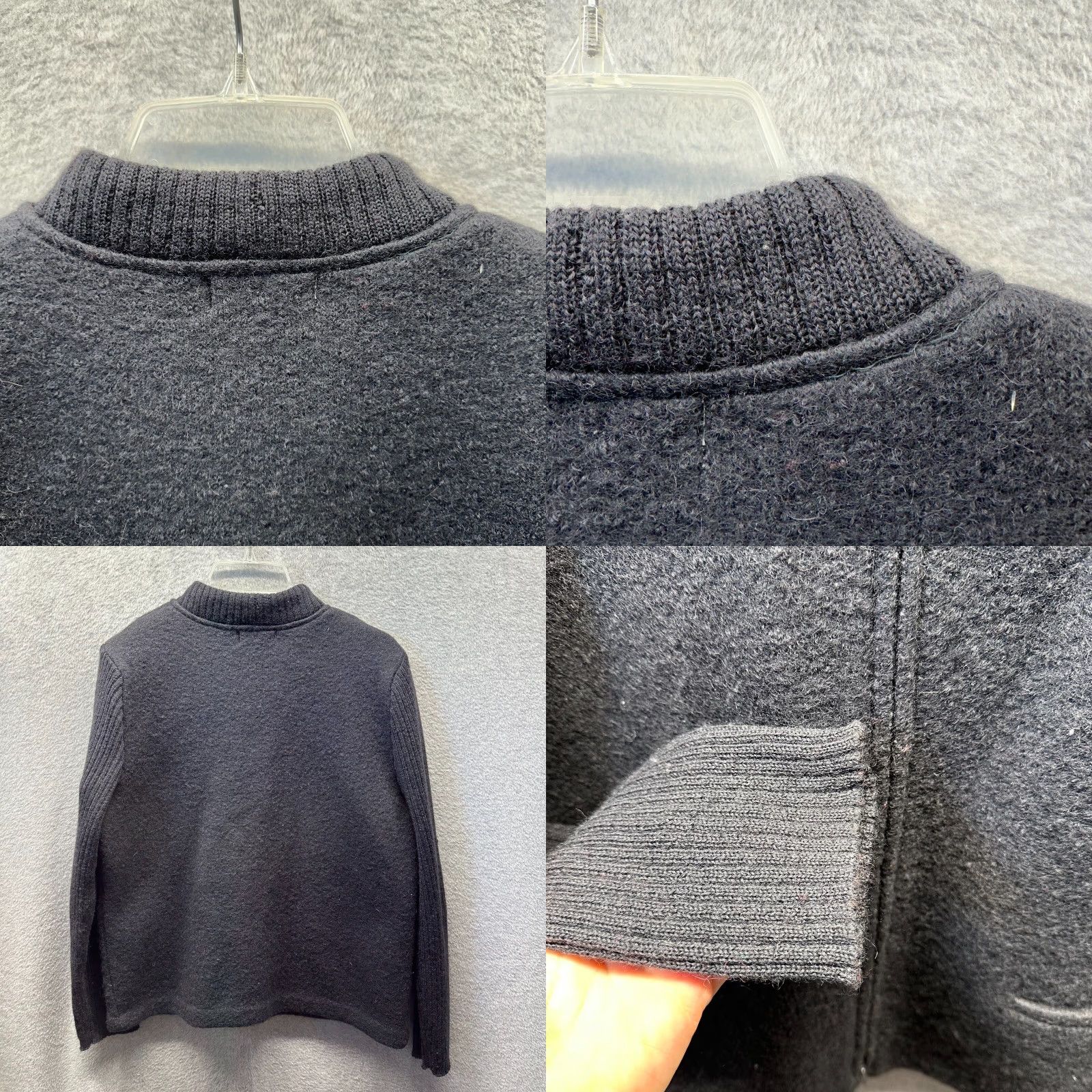 Vintage VINTAGE Christopher Banks Cardigan Womens Medium Black 100% Wool Full Zip Up Shirt Womens Medium Black Cardigan 100% Wool Full Zip Up Size M / US 6-8 / IT 42-44 - 10 Thumbnail