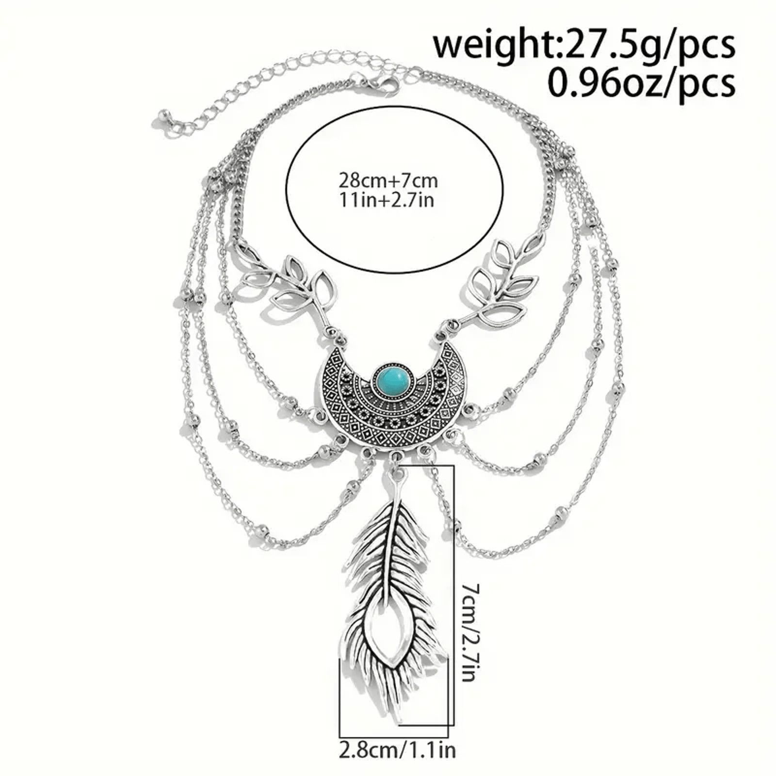Other Wicked Silk Turquoise Silver Native Inspired Festival Armlet Size ONE SIZE - 5 Thumbnail