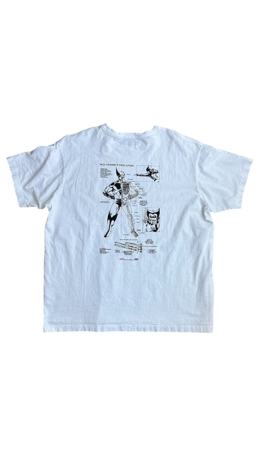 Kith × Marvel Comics Kith x Marvel Wolverine X-Men Anatomy Vintage Tee 'White' Size US XXL / EU 58 / 5 - 4 Thumbnail