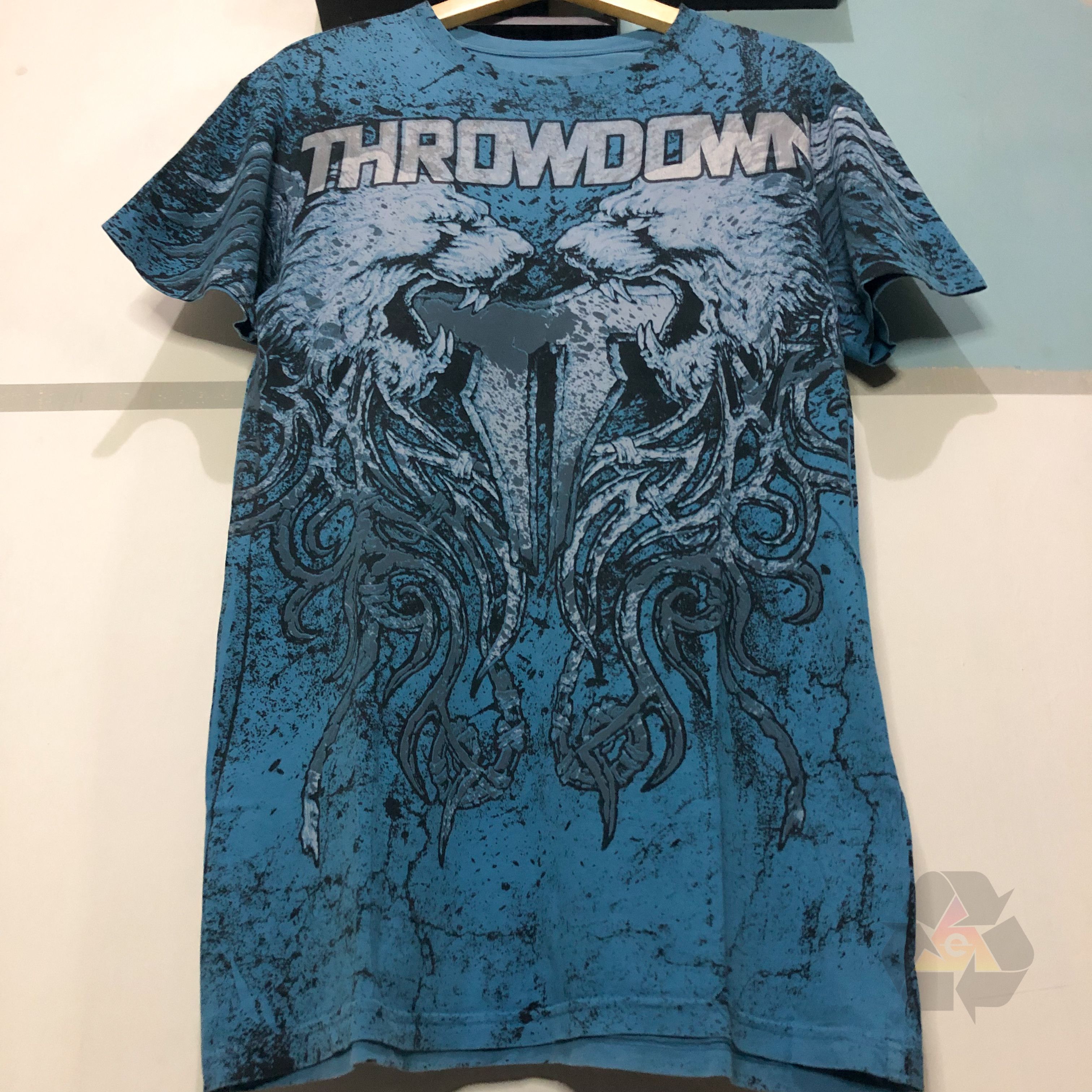 Affliction Vintage Throwdown By Affliction Rare Big Logo T-Shirt Y2K Size US M / EU 48-50 / 2 - 4 Thumbnail