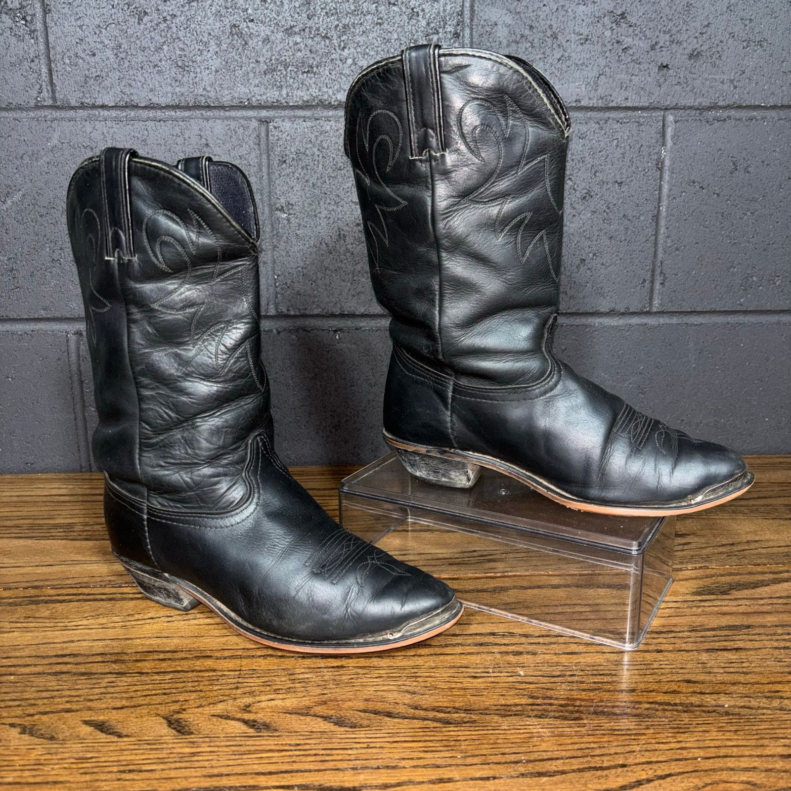 Other Durango Men’s Western Cowboy Boots Black Leather Size 9 USA Size US 9 / EU 42 - 2 Thumbnail