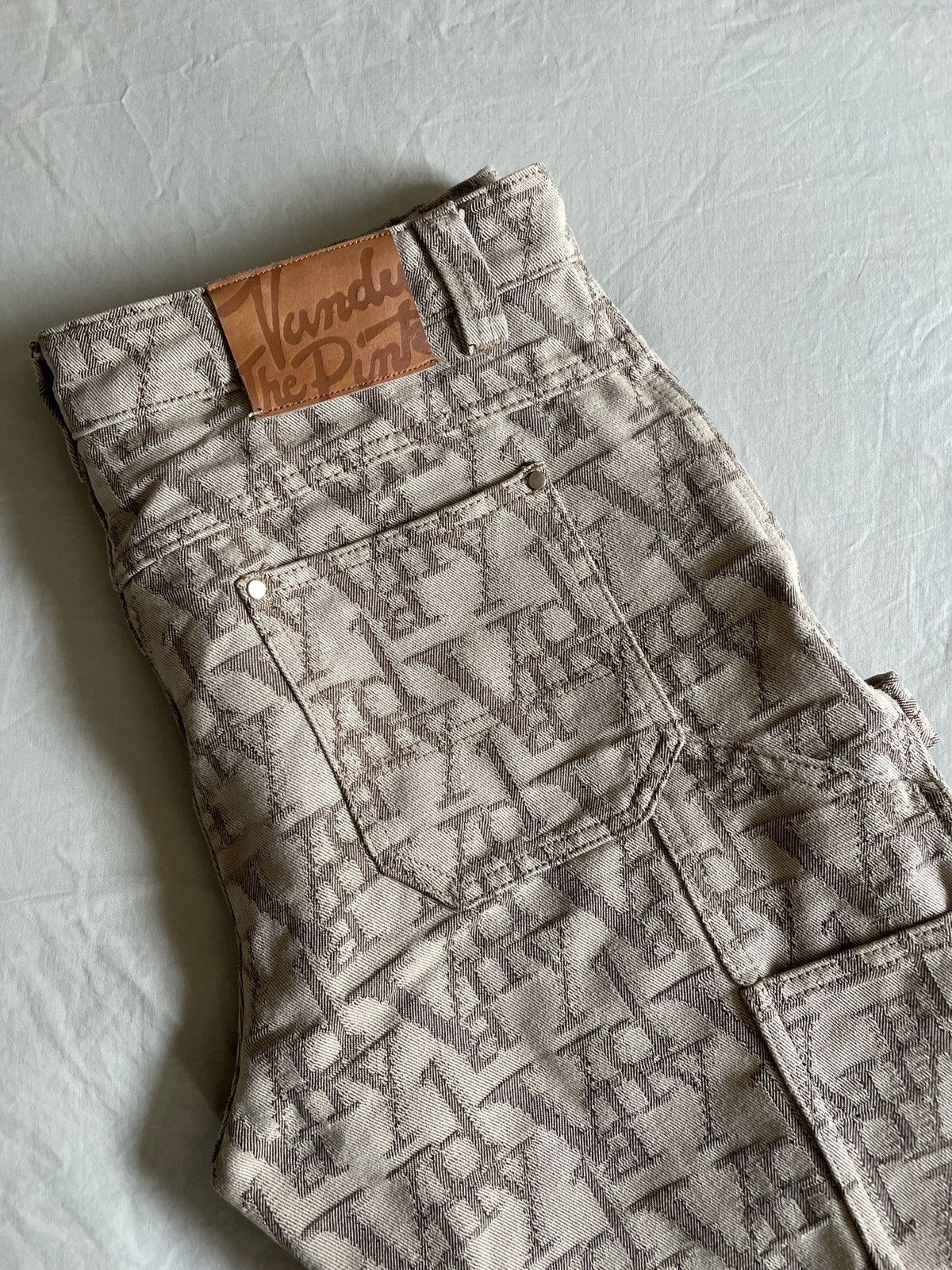 Vandy The Pink VANDY monogram double knee carpenter pants Size US 34 / EU 50 - 2 Thumbnail