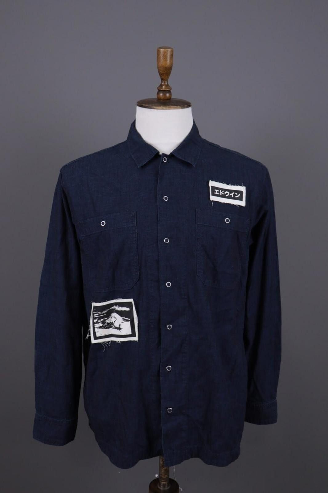 Edwin EDWIN Mechanic Shirt Patched Flannel Shirt Size M Size US M / EU 48-50 / 2 - 1 Thumbnail