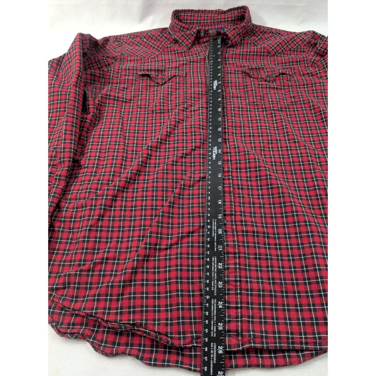 Polo Ralph Lauren Polo Ralph Lauren Shirt Mens XL Plaid Western Pearl Snap Button-Up Collared Long Sleeve Classic Size US XL / EU 56 / 4 - 6 Thumbnail