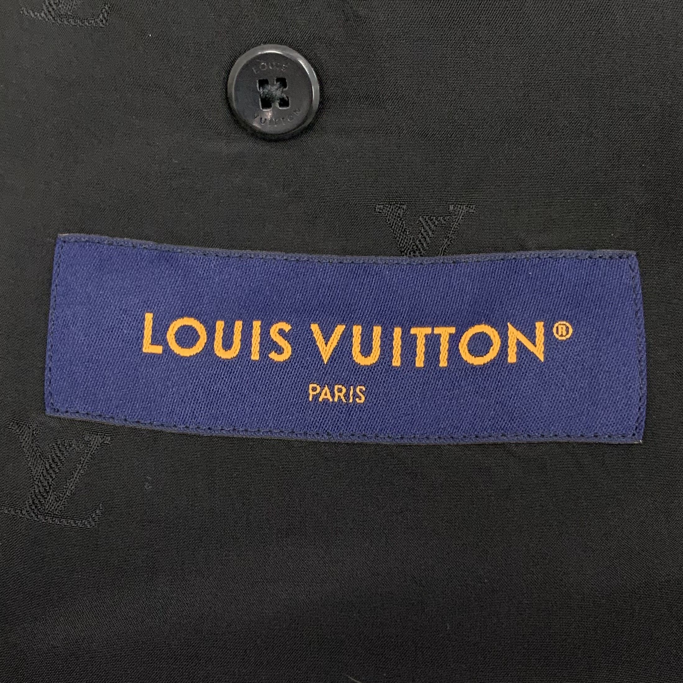 Louis Vuitton Louis Vuitton Black Sequin Tweed Jacket (Size 48) Size 48R - 4 Thumbnail