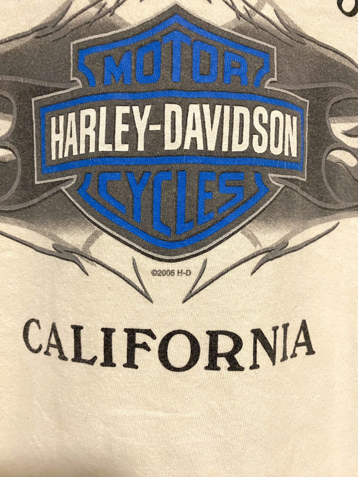 4GSELLER Vintage Y2k 2005 Harley davidson thrashBlue Flame Distressed Size US L / EU 52-54 / 3 - 19 Thumbnail