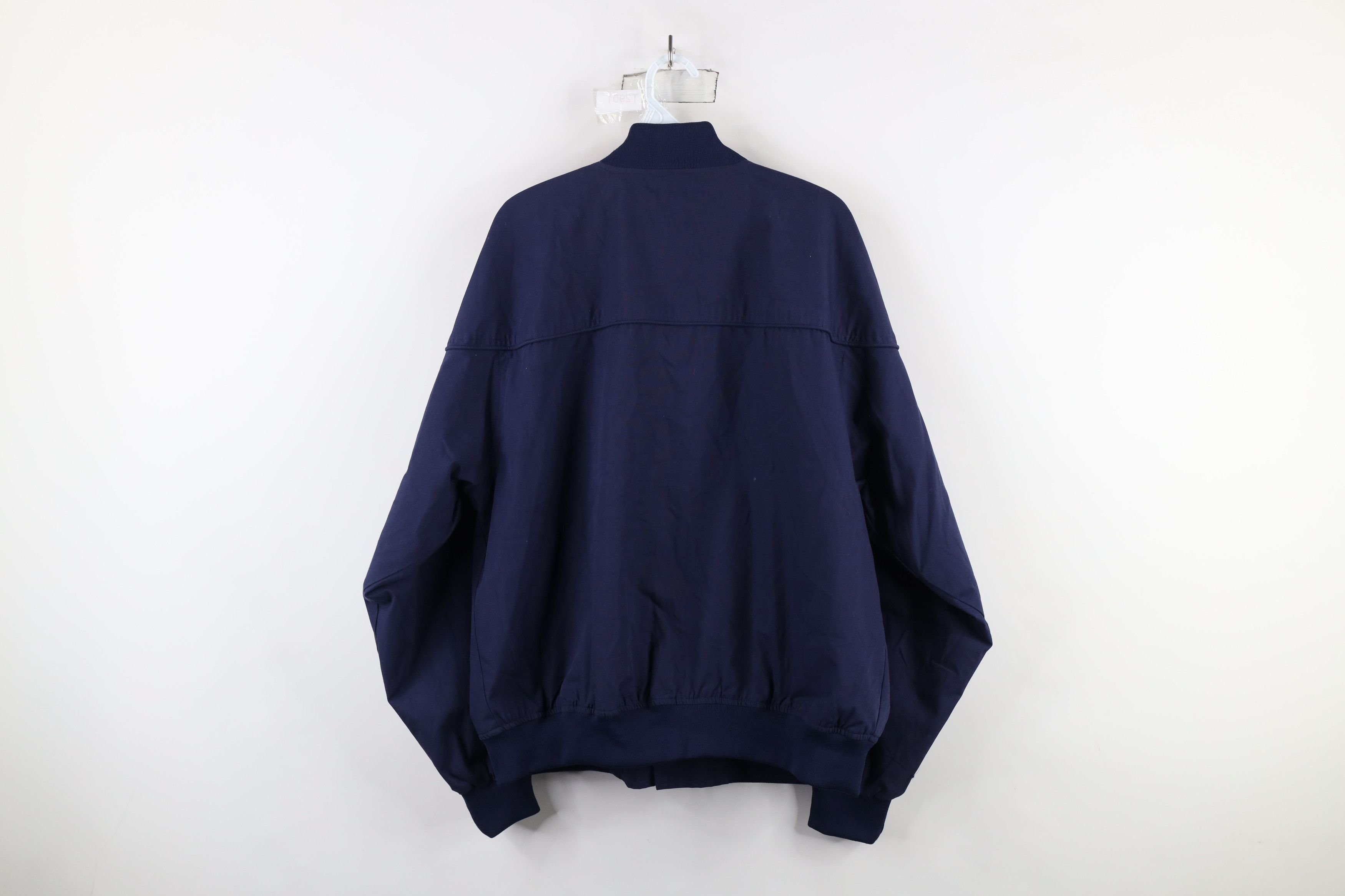 Vintage Vintage 90s Streetwear Blank Racer Bomber Jacket Blue Size ONE SIZE - 15 Thumbnail