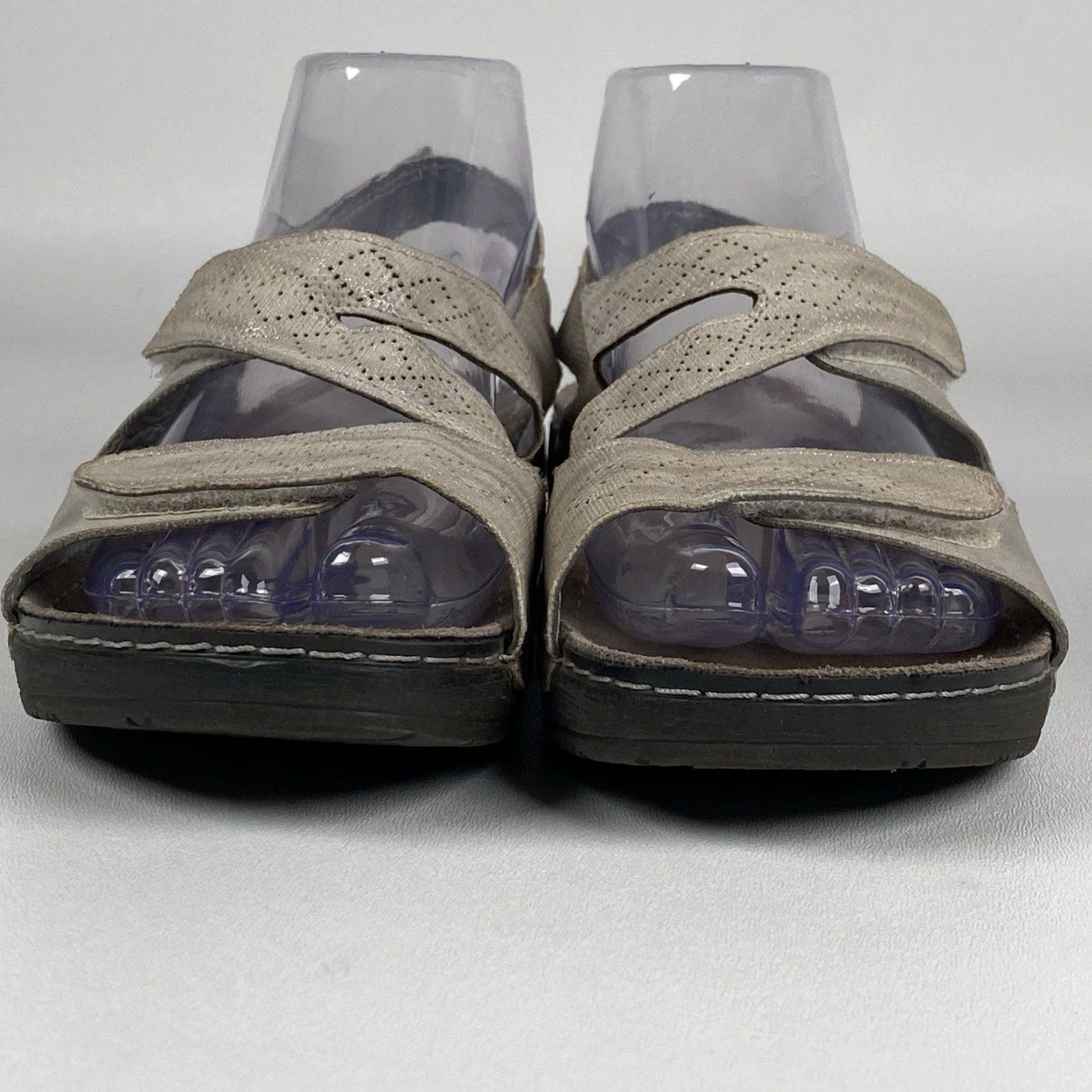 Vintage Naot Sandal Women Leather Ankle Strap Flat Rubber Insole Hook & Loop 38 Brown 8 EU 38 Size Footbed Sandals Accessories Size US 8 / IT 38 - 3 Thumbnail