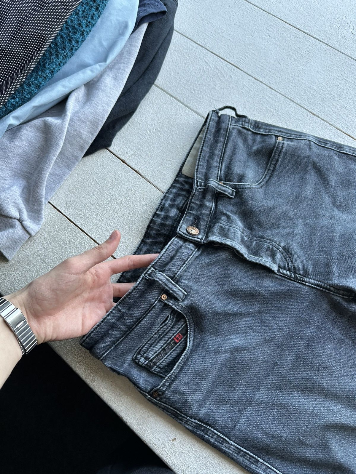Diesel × Vintage 🚨Gothic Diesel Regular Slim relax Flared Jeans Womens Size 28" / US 6 / IT 42 - 2 Thumbnail