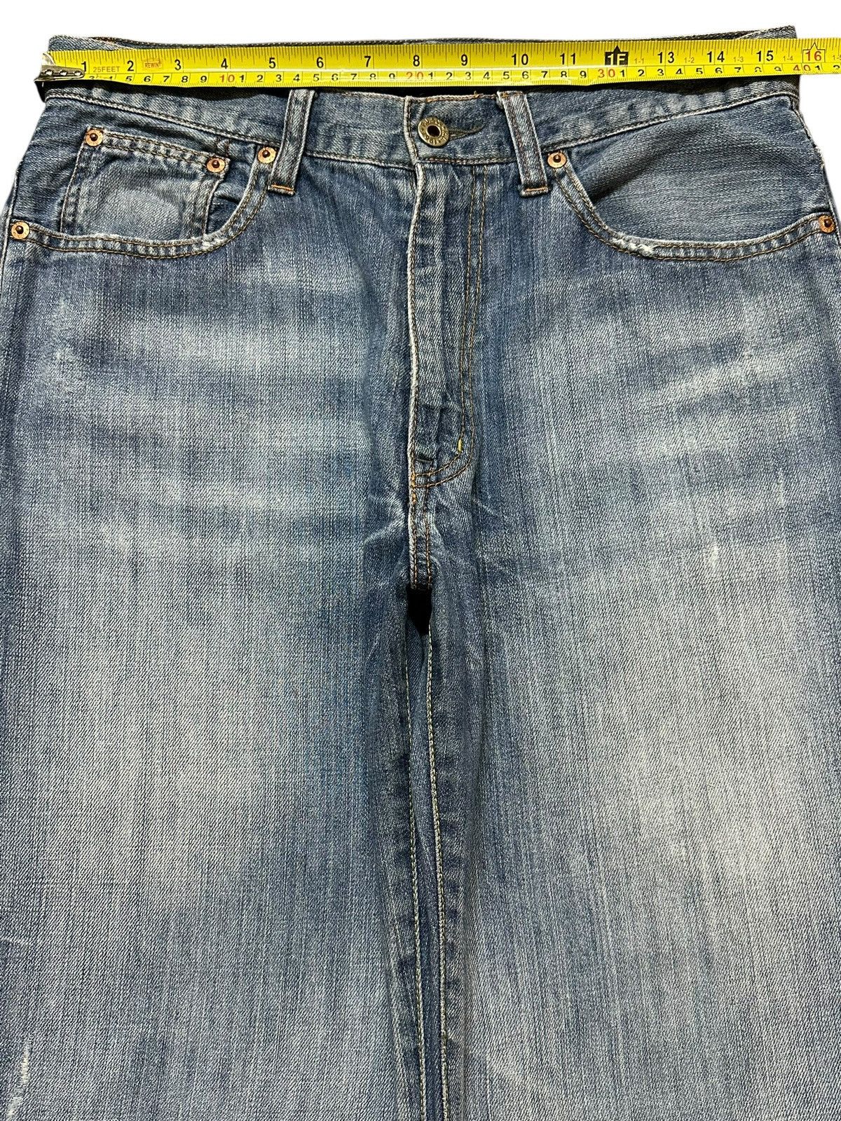 Polo Ralph Lauren Vintage Polo Ralph Lauren Faded Wash Distress Loose Jeans Size US 31 - 13 Thumbnail