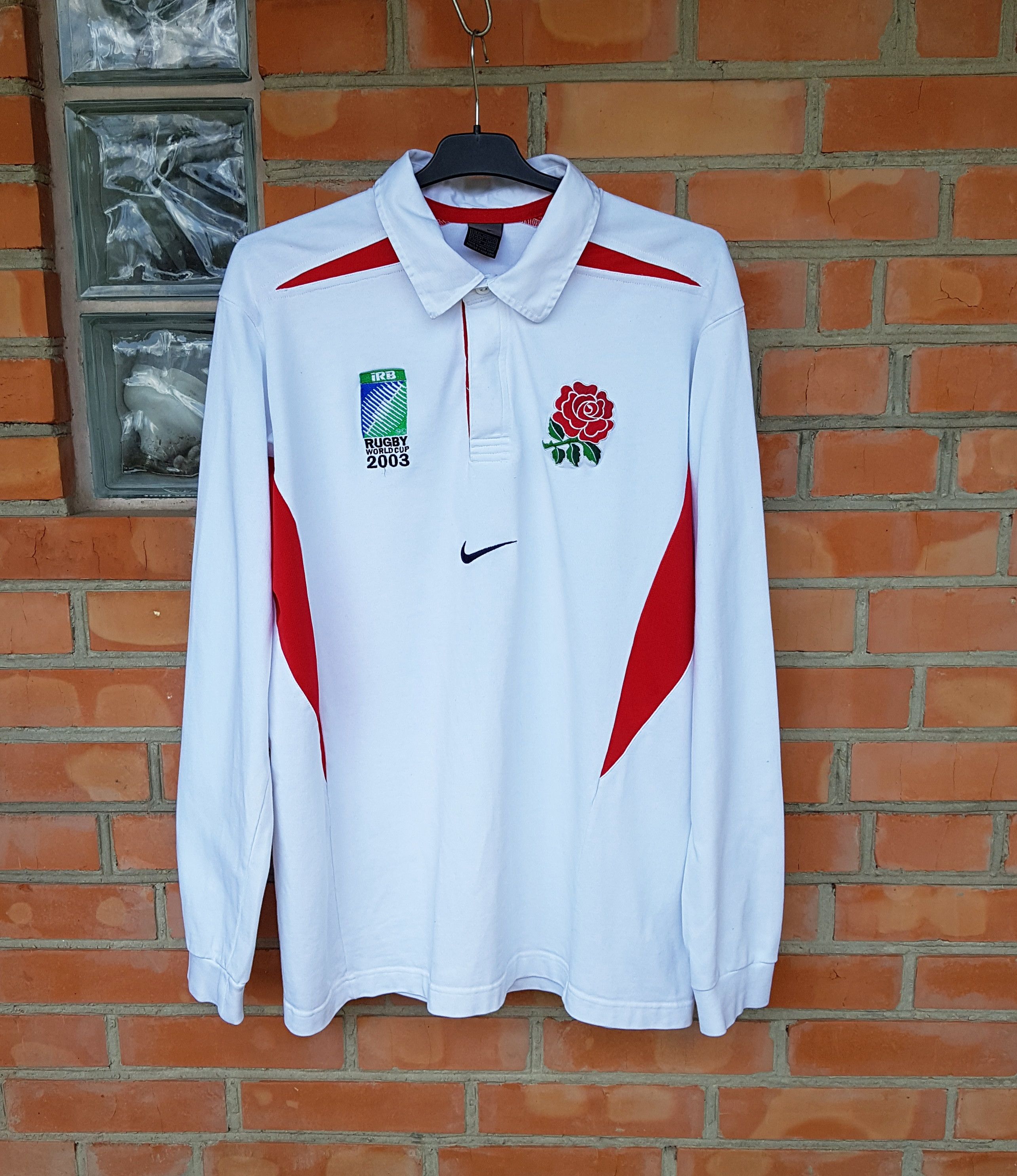 Nike England Rugby Shirt World Cup 2003 Jersey Long Sleeve