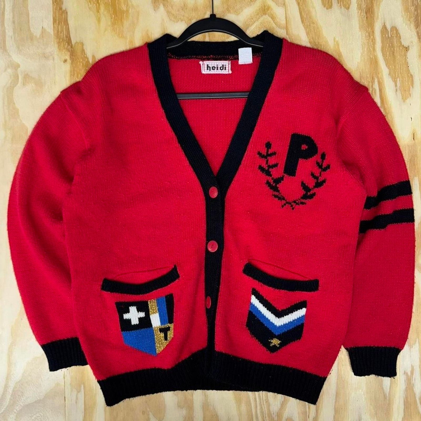 Vintage Vintage y2k lettermans style 1990s essential knit cardigan Size US L / EU 52-54 / 3 - 1 Thumbnail