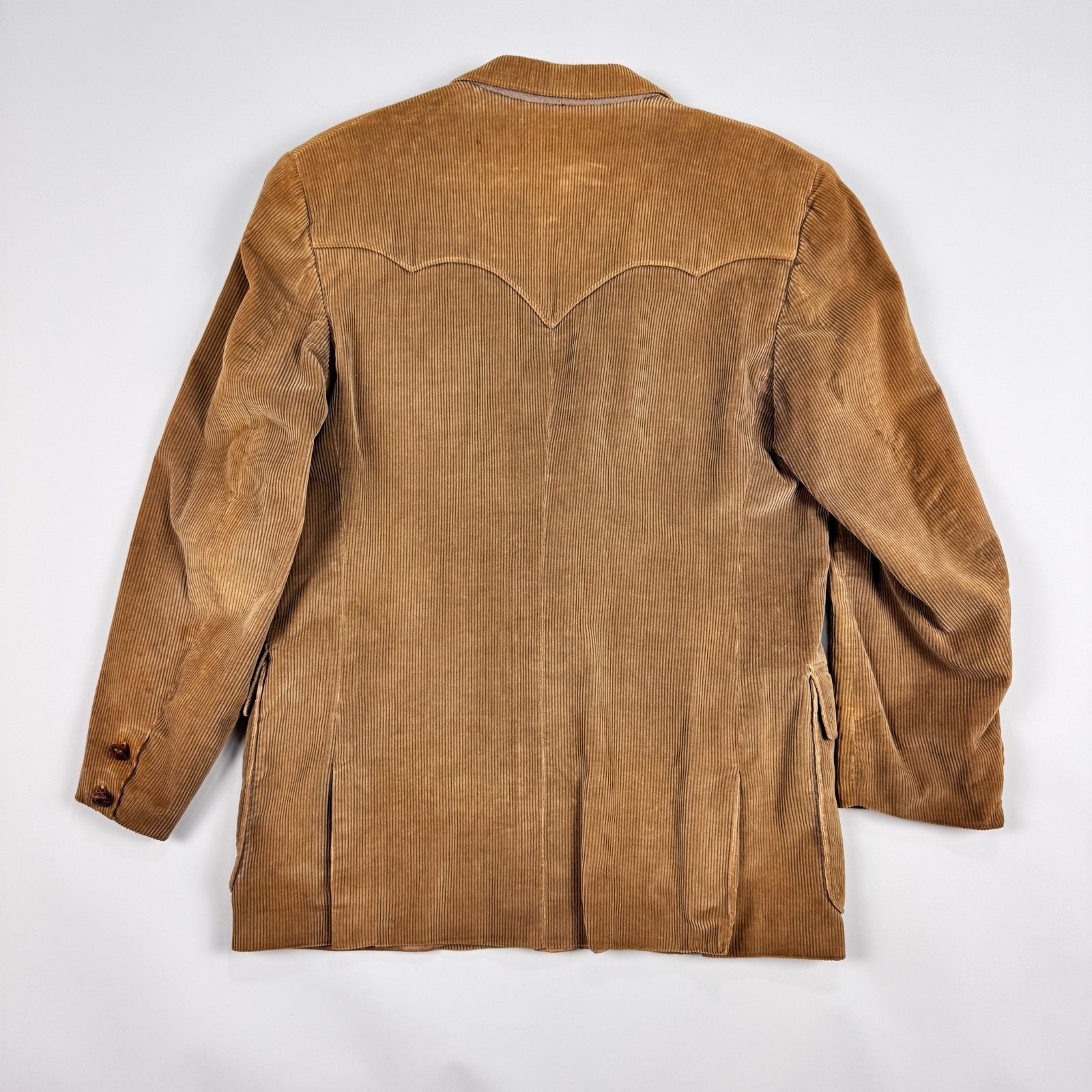 Vintage Stelzig's Houston Western Corduroy Blazer 42R Brown 1962 Size US XL / EU 56 / 4 - 2 Thumbnail