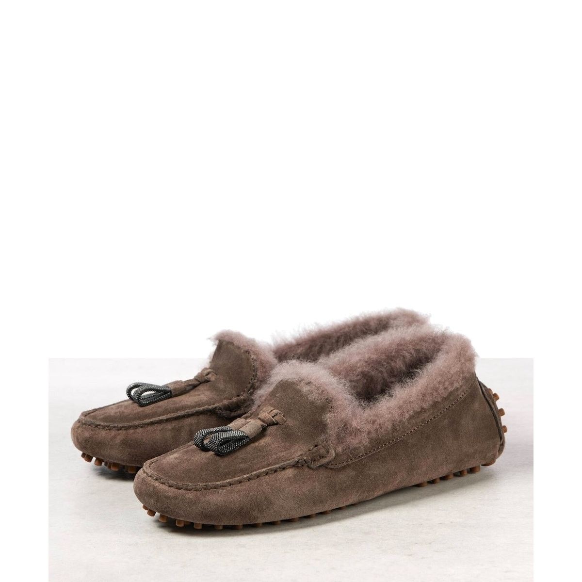 Brunello Cucinelli Brunello Cucinelli Monili Shearling Loafers Brown 37 Size US 7 / IT 37 - 3 Thumbnail