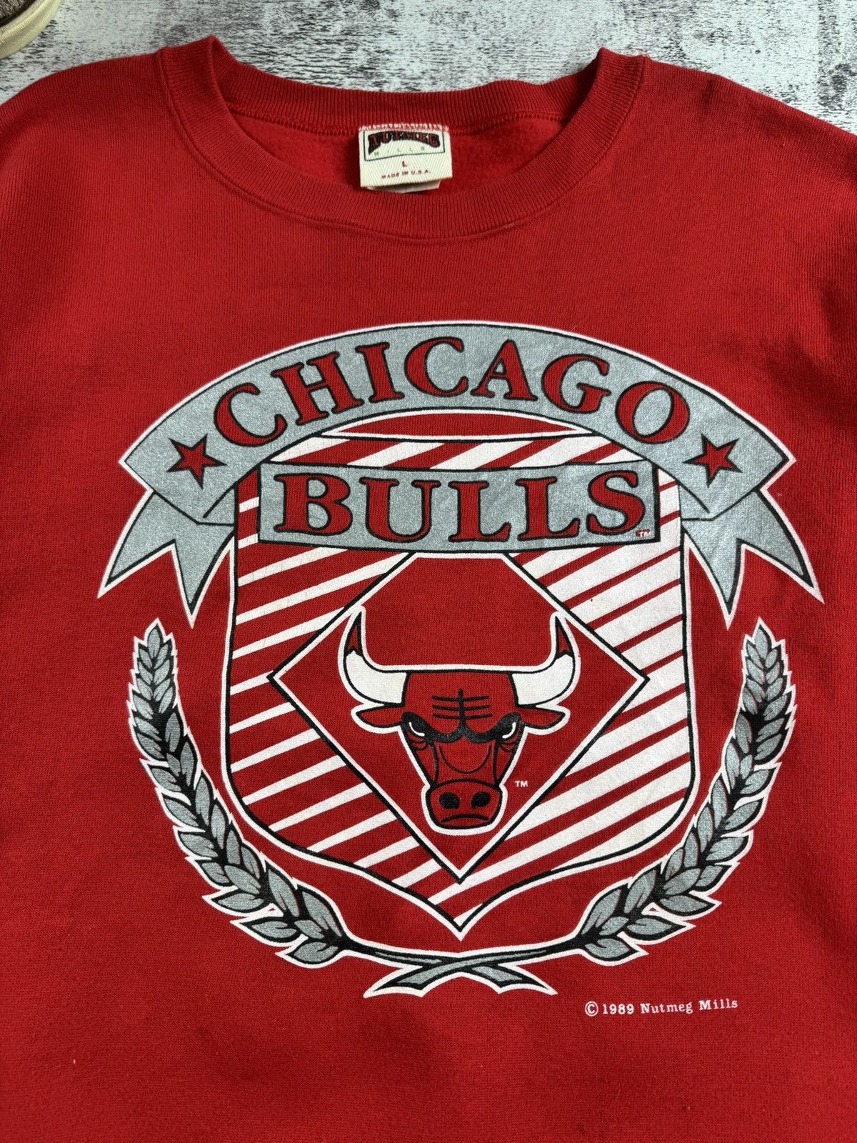 NBA 1989 Chicago Bulls NBA Varsity Sweatshirt Hoodie Pullover Size US L / EU 52-54 / 3 - 10 Thumbnail